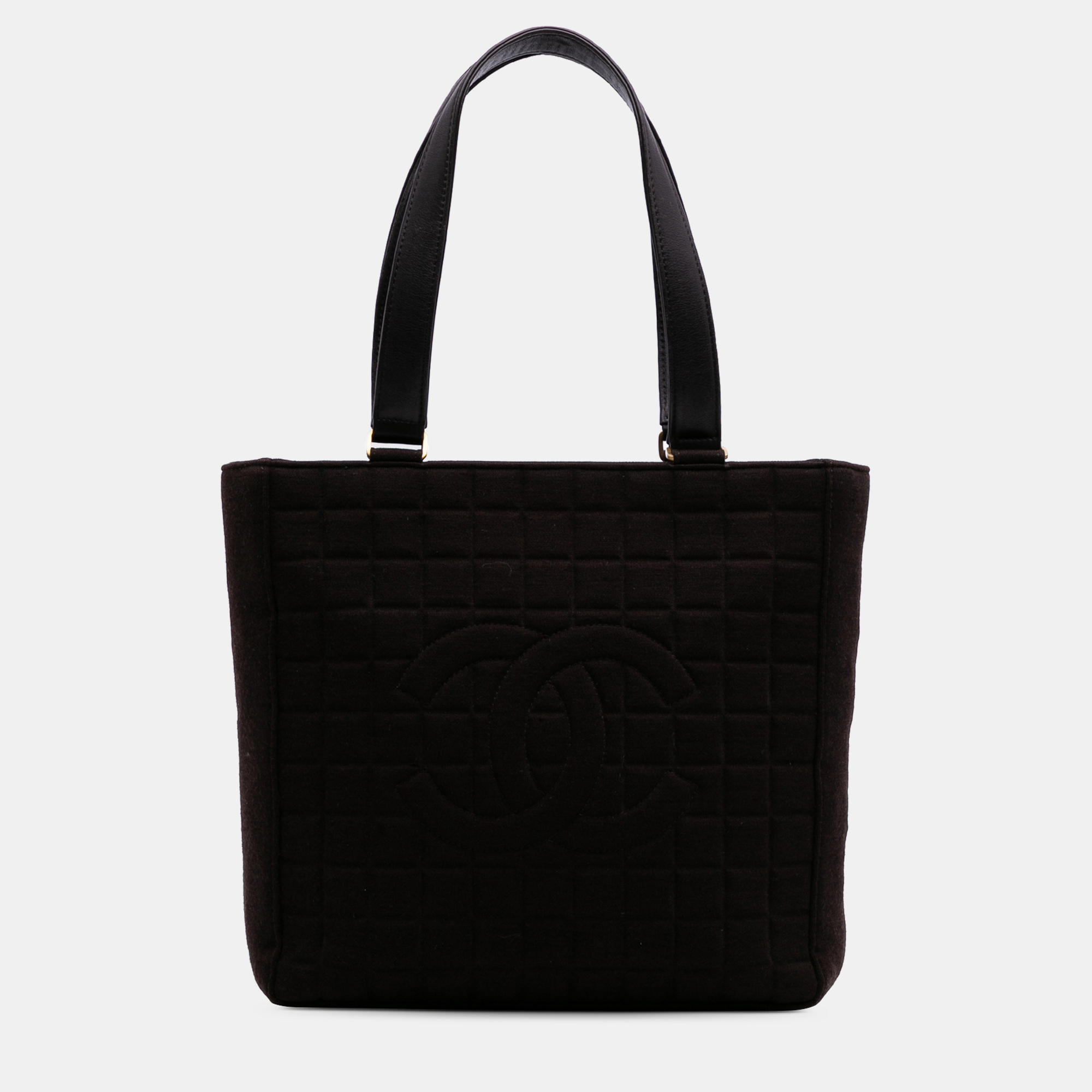

Chanel Black CC Chocolate Bar Jersey Tote