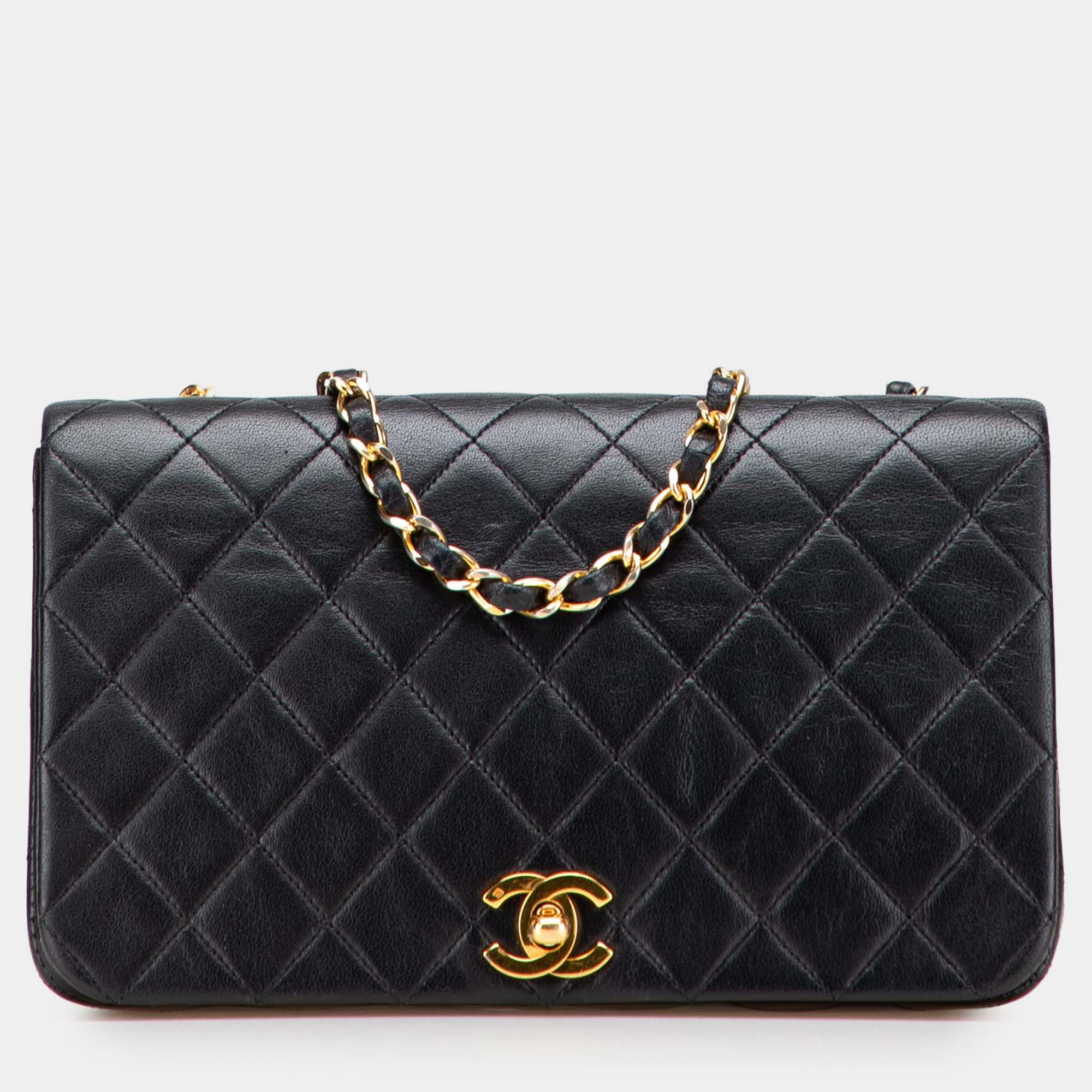 

Chanel Black Medium Quilted Lambskin Full Flap