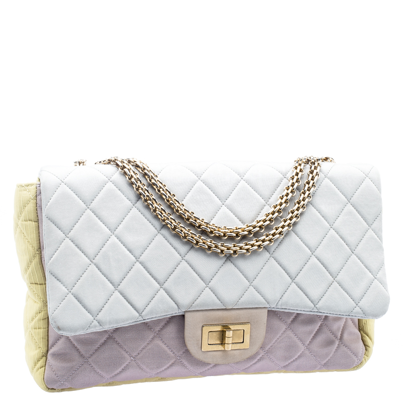 Chanel Pastel Color Block Fabric Reissue  Classic 226 Flap Bag Chanel |  TLC