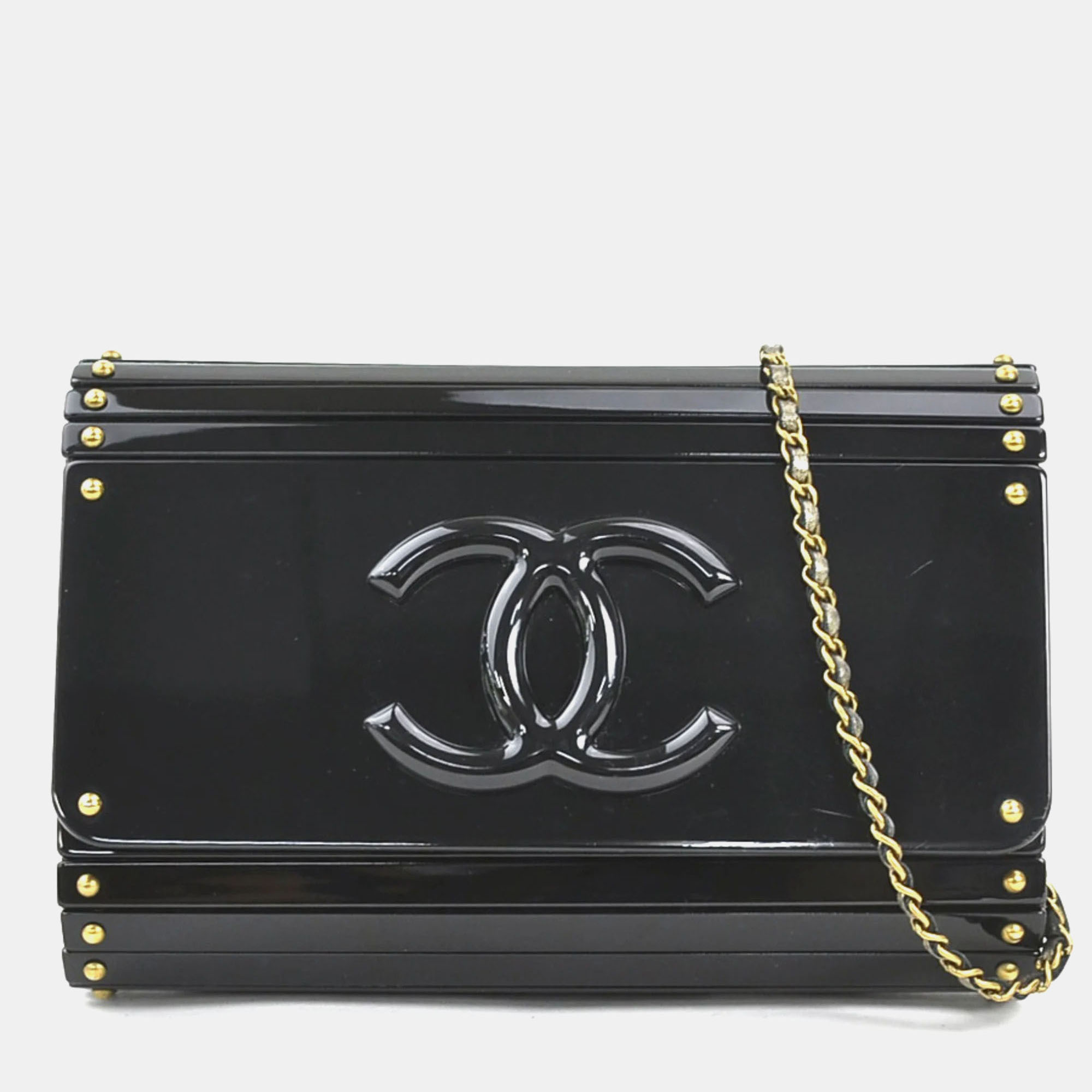 

Chanel CC Black Plastic Leather Shoulder Bag