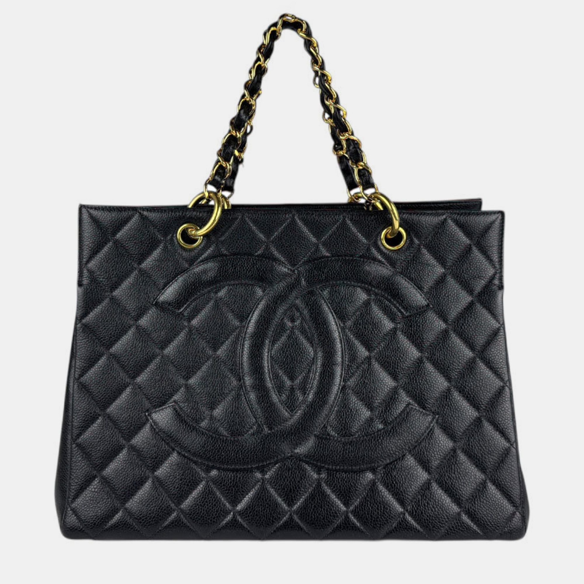 

Chanel Grand Shopping Black Caviar Leather Tote Bag