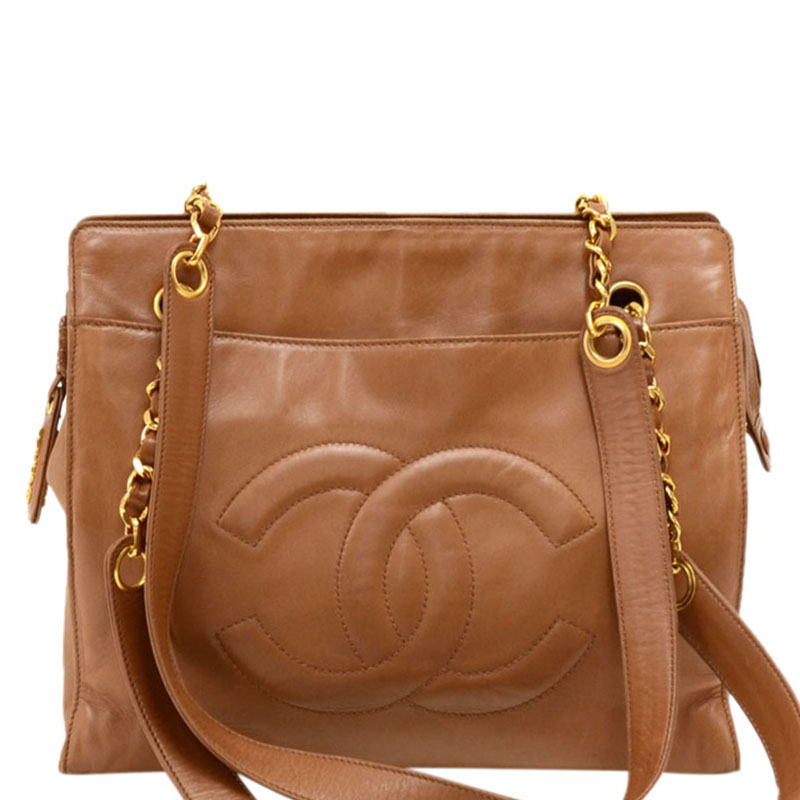 Chanel Brown Leather CC Vintage Shoulder Bag Chanel | TLC