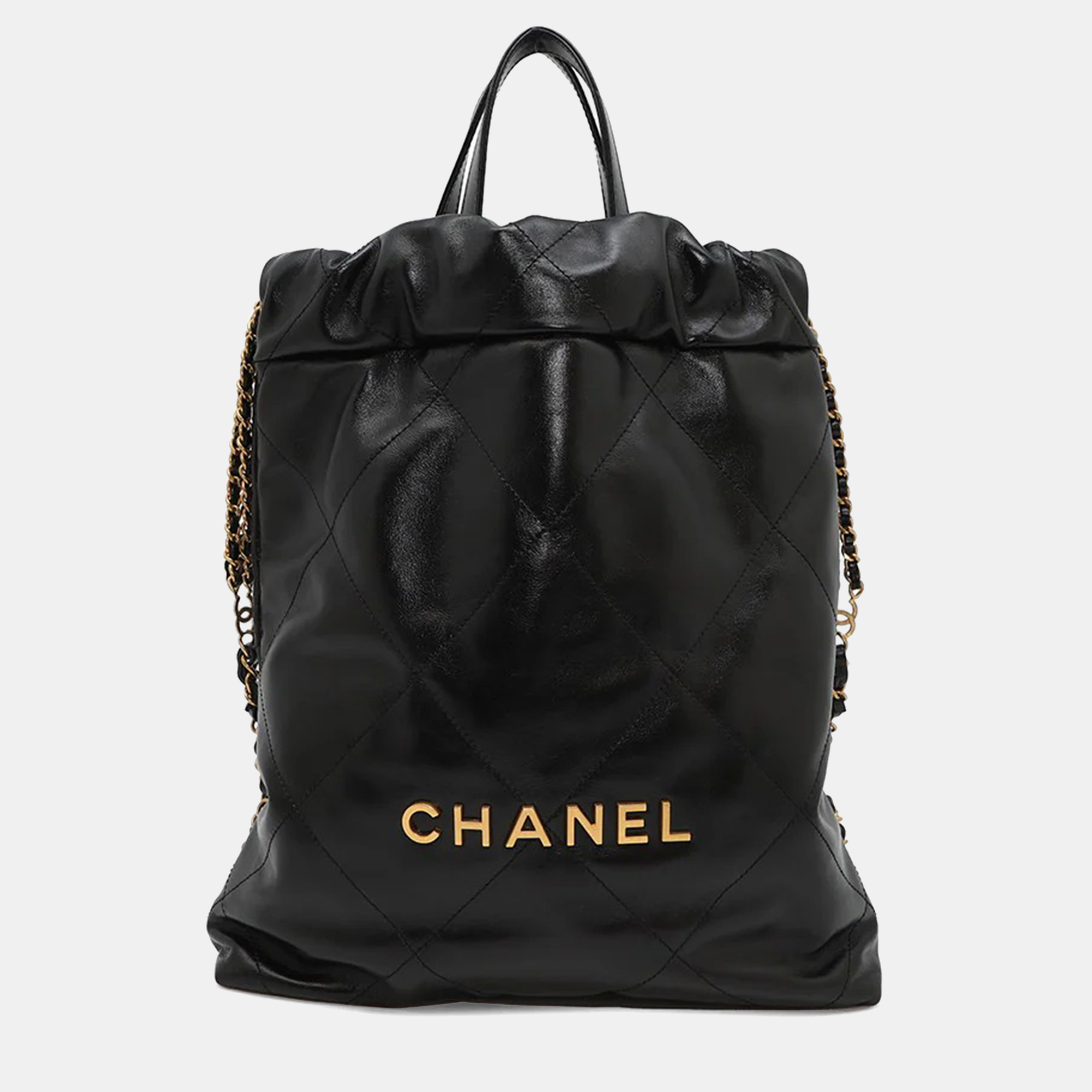 

Chanel Chanel 22 Backpack Black Shiny Calf Leather Size Small