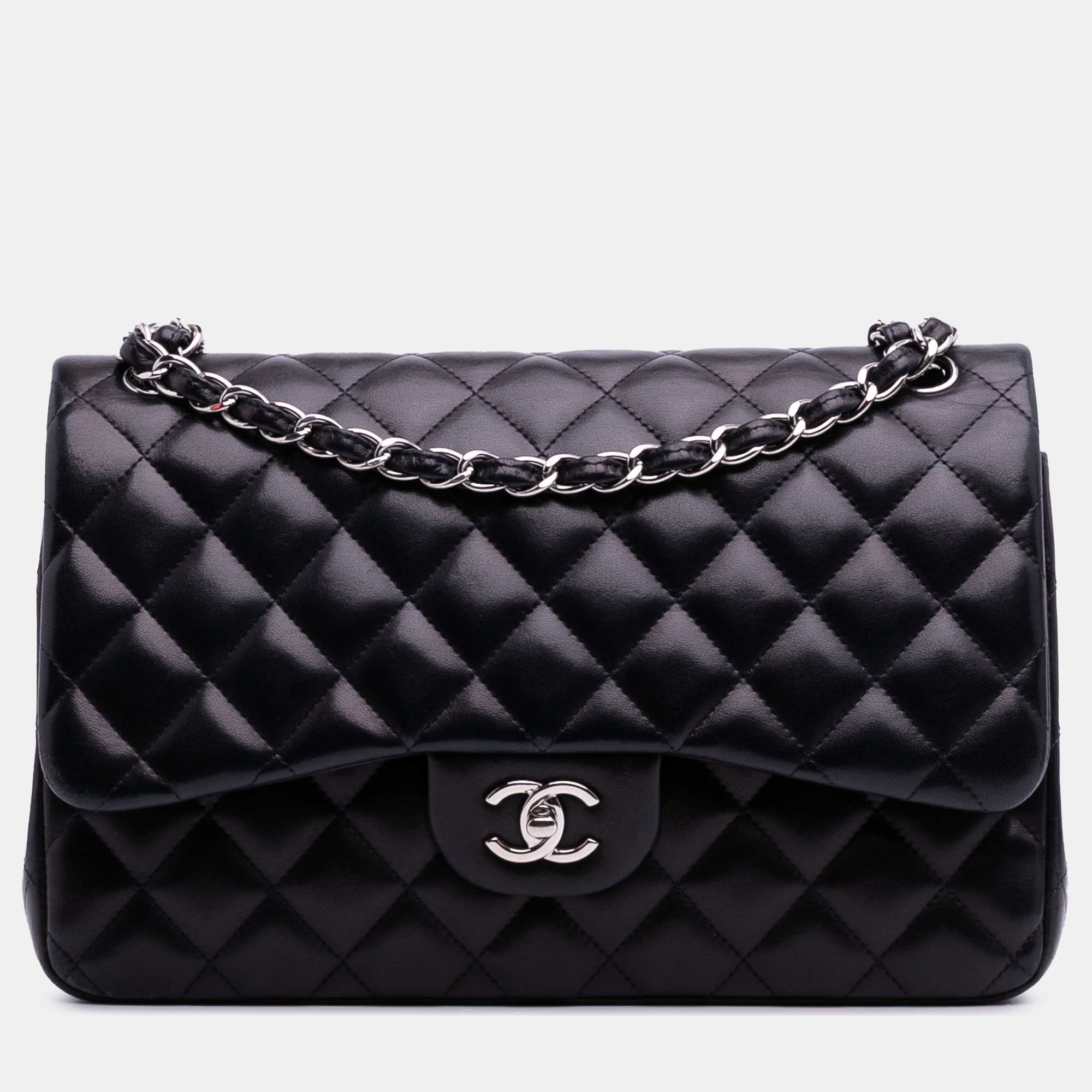 

Chanel Navy Blue Jumbo Classic Lambskin Double Flap