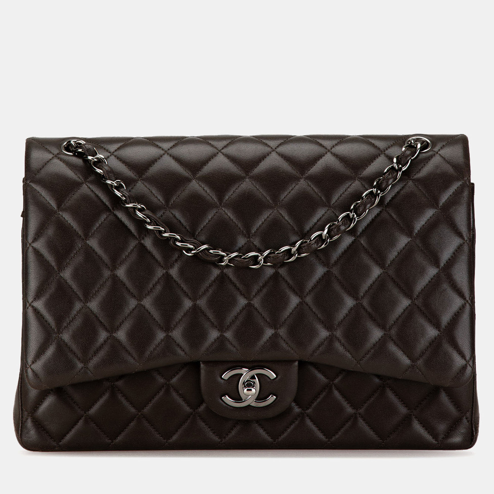 

Chanel Black Maxi Classic Lambskin Double Flap