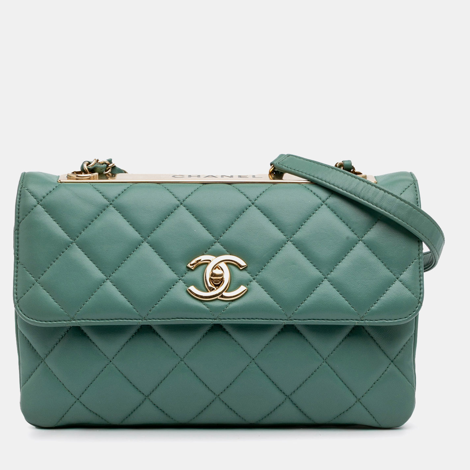 

Chanel Green Quilted Lambskin Trendy CC Flap