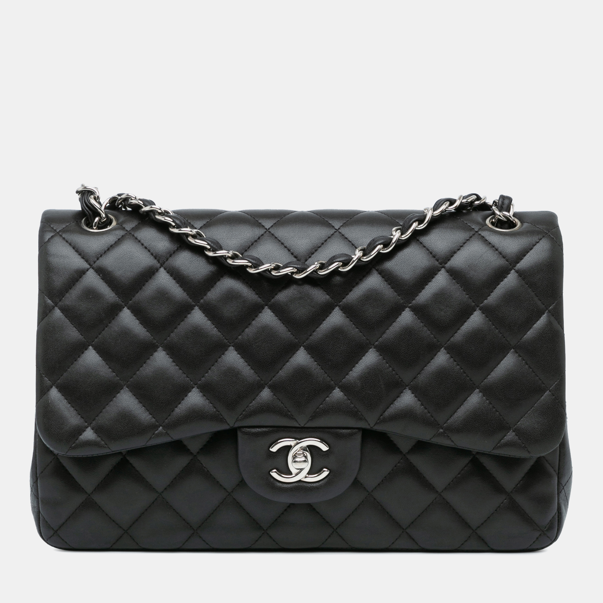 

Chanel Black Jumbo Classic Lambskin Double Flap