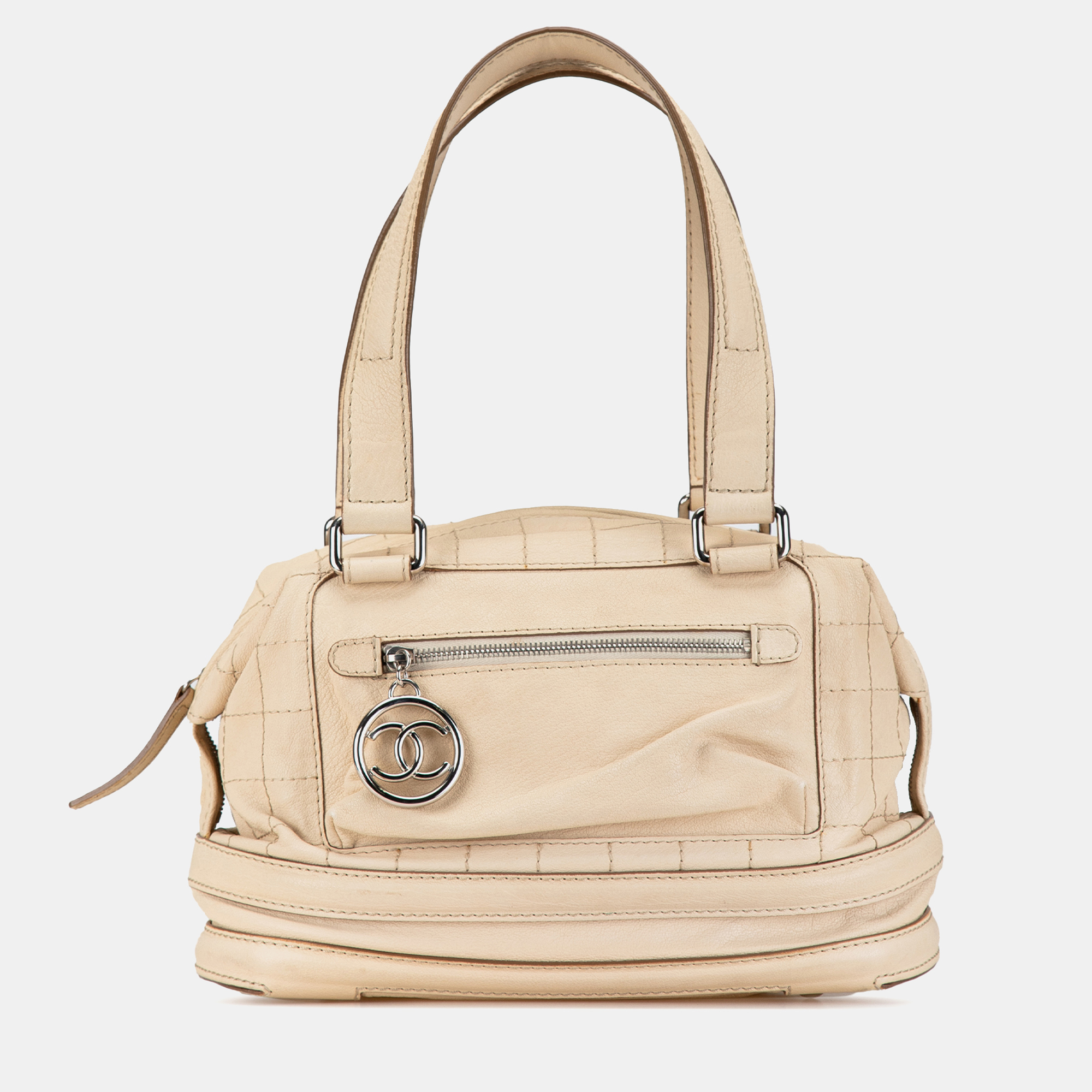 

Chanel Beige Goatskin Square Stitch Essential Bowler