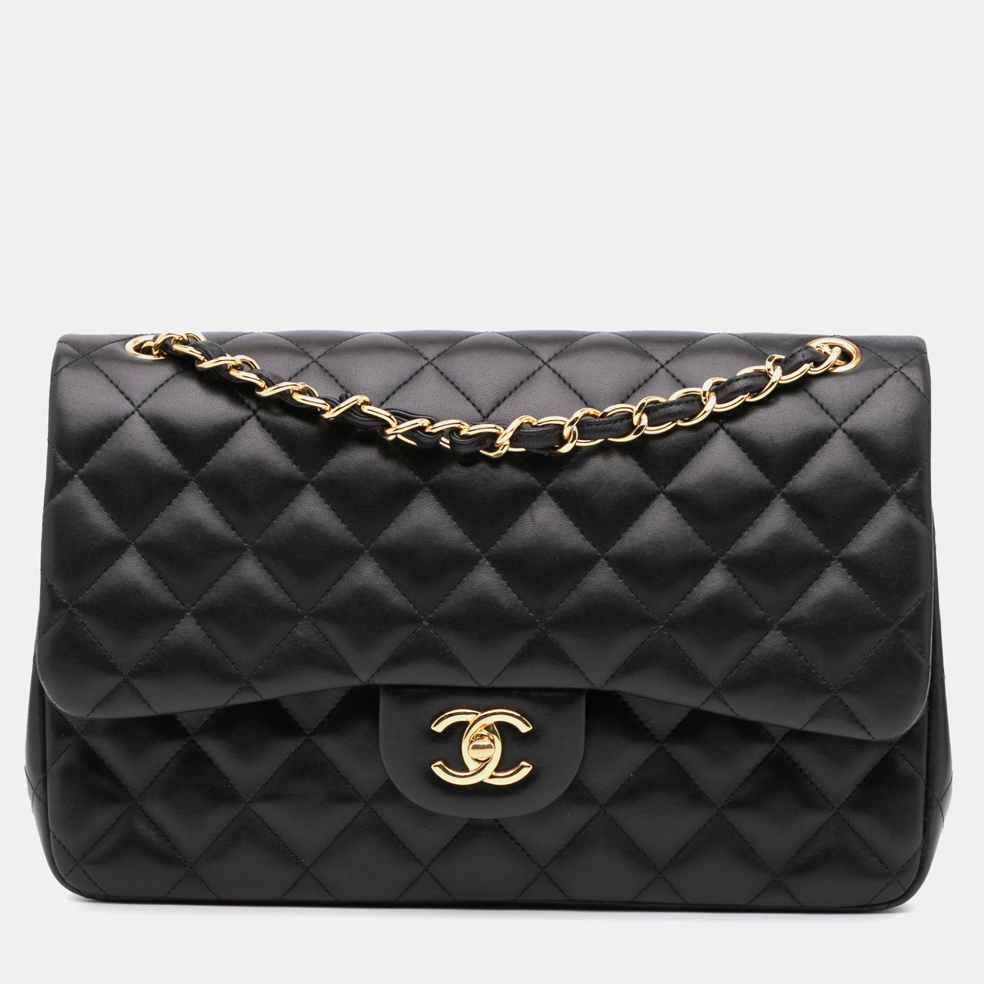 

Chanel Black Jumbo Classic Lambskin Double Flap