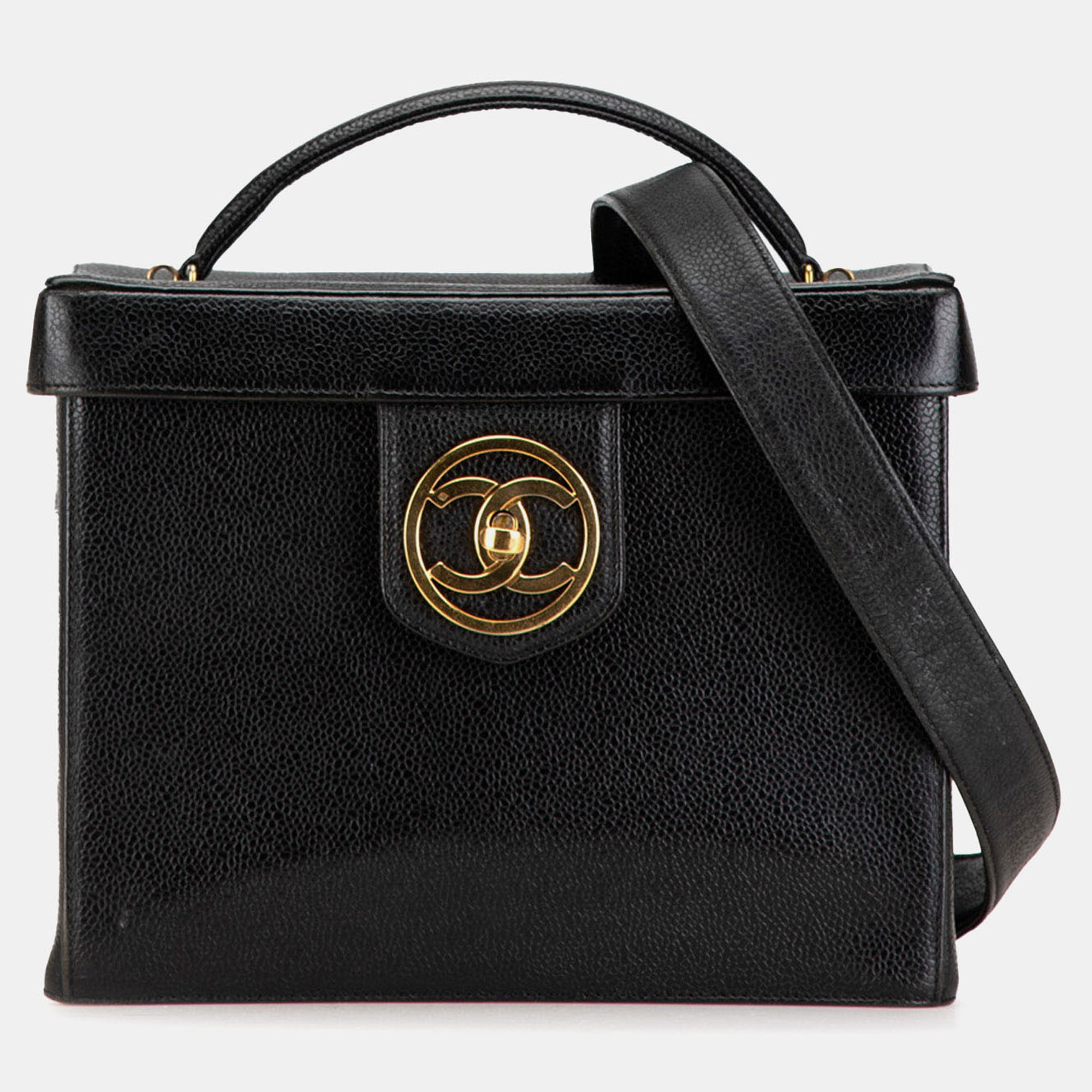

Chanel Black CC Caviar Vanity Case