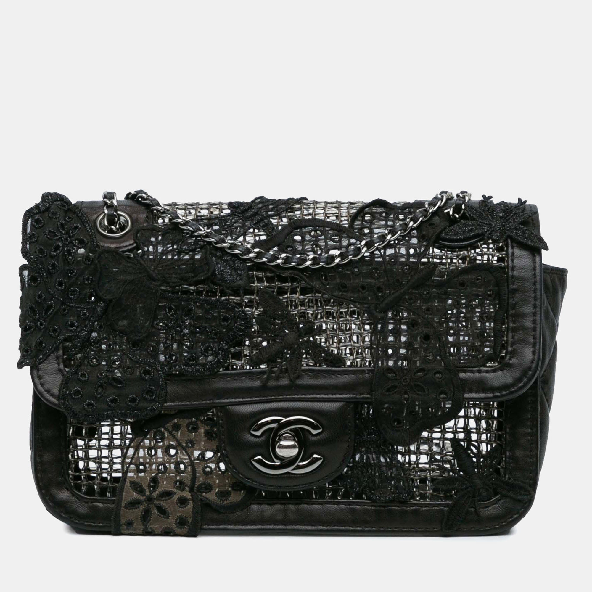 

Chanel Black Small Mesh Butterfly Flap