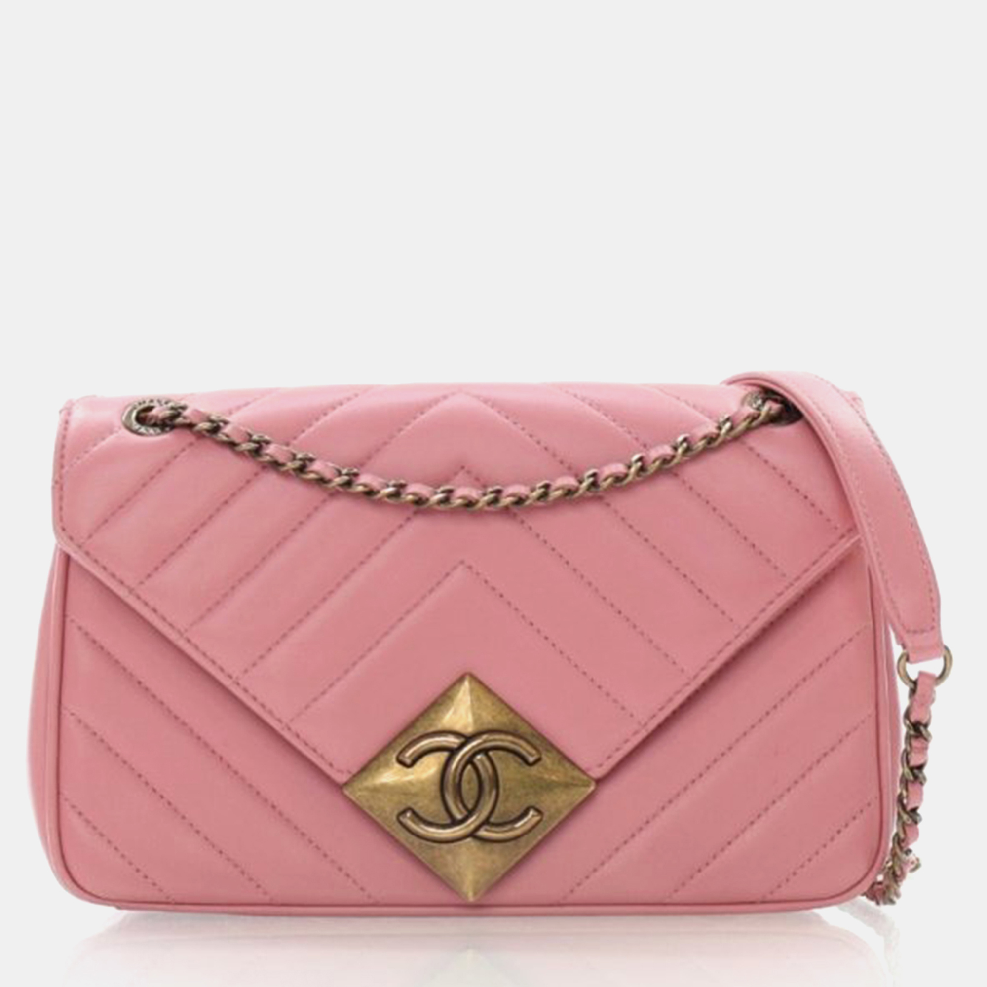 

Chanel Pyramid CC Pink Lambskin Shoulder Bag