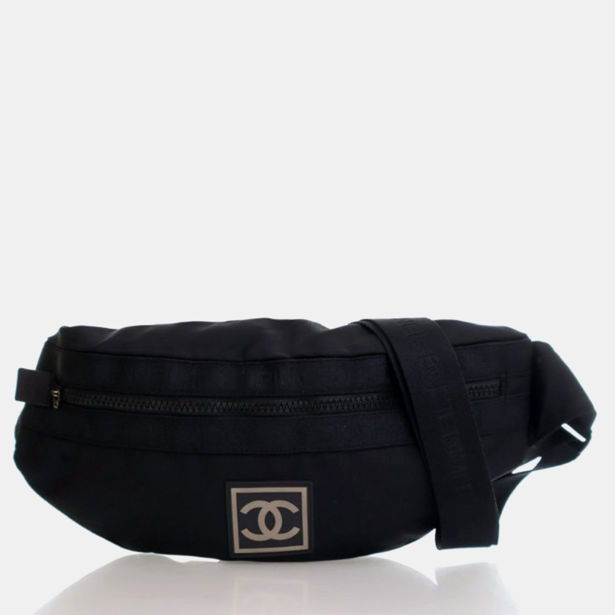 

Chanel Sport Line Vintage Medium Black Nylon Waist Bag