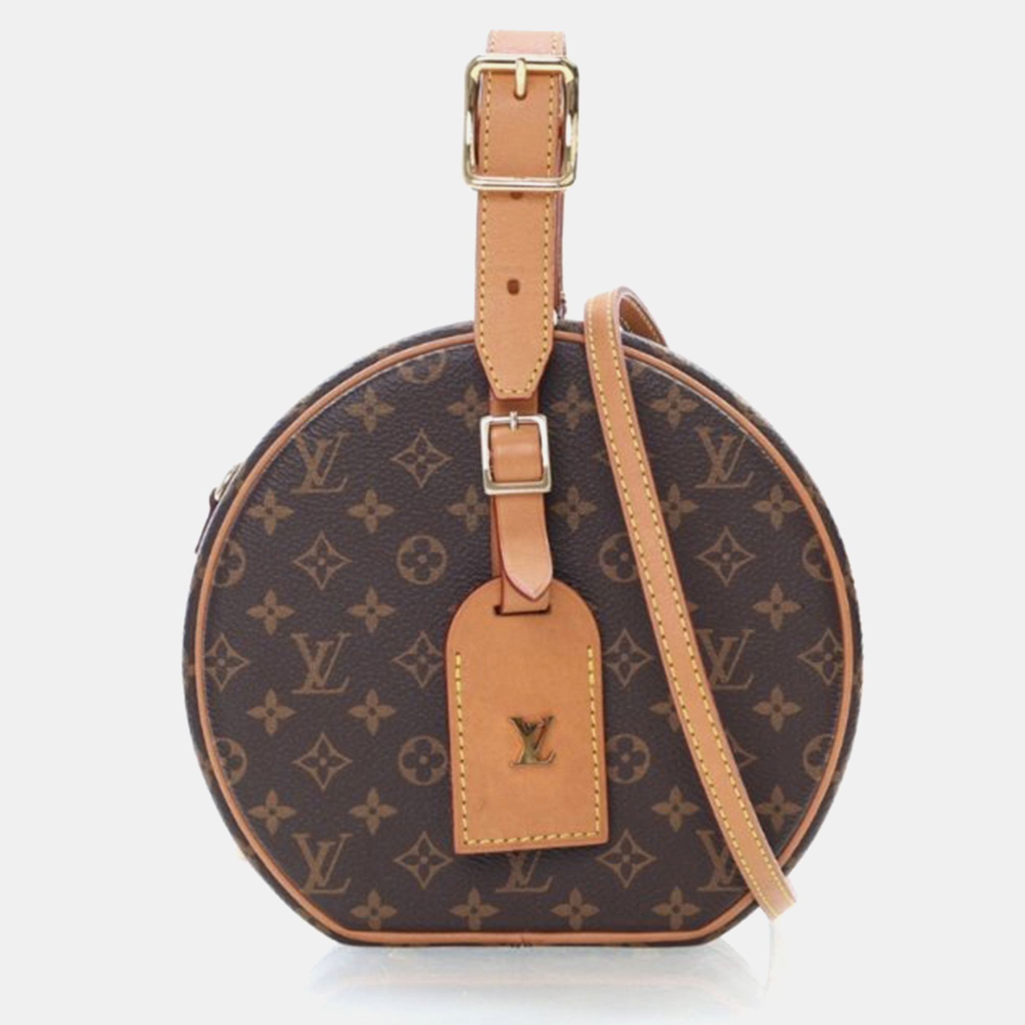 

Louis Vuitton Petite Boite Chapeau Monogram Canvas Crossbody Bag, Brown
