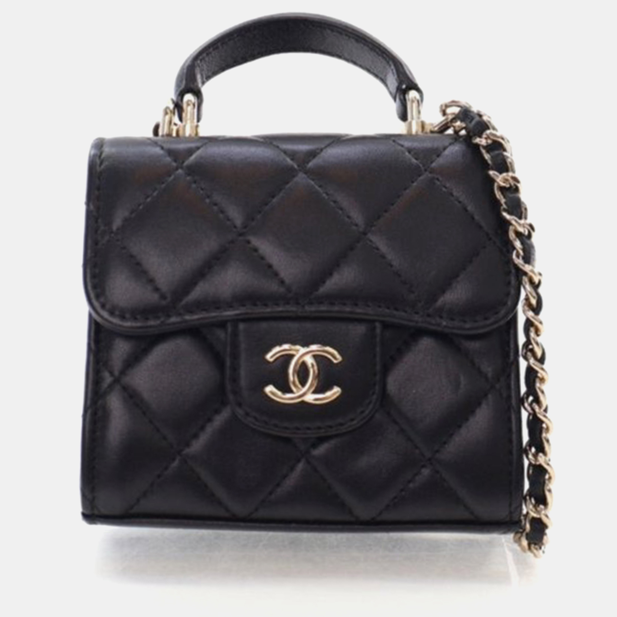 

Chanel Coin Purse Flap Mini Black Lambskin Wallet
