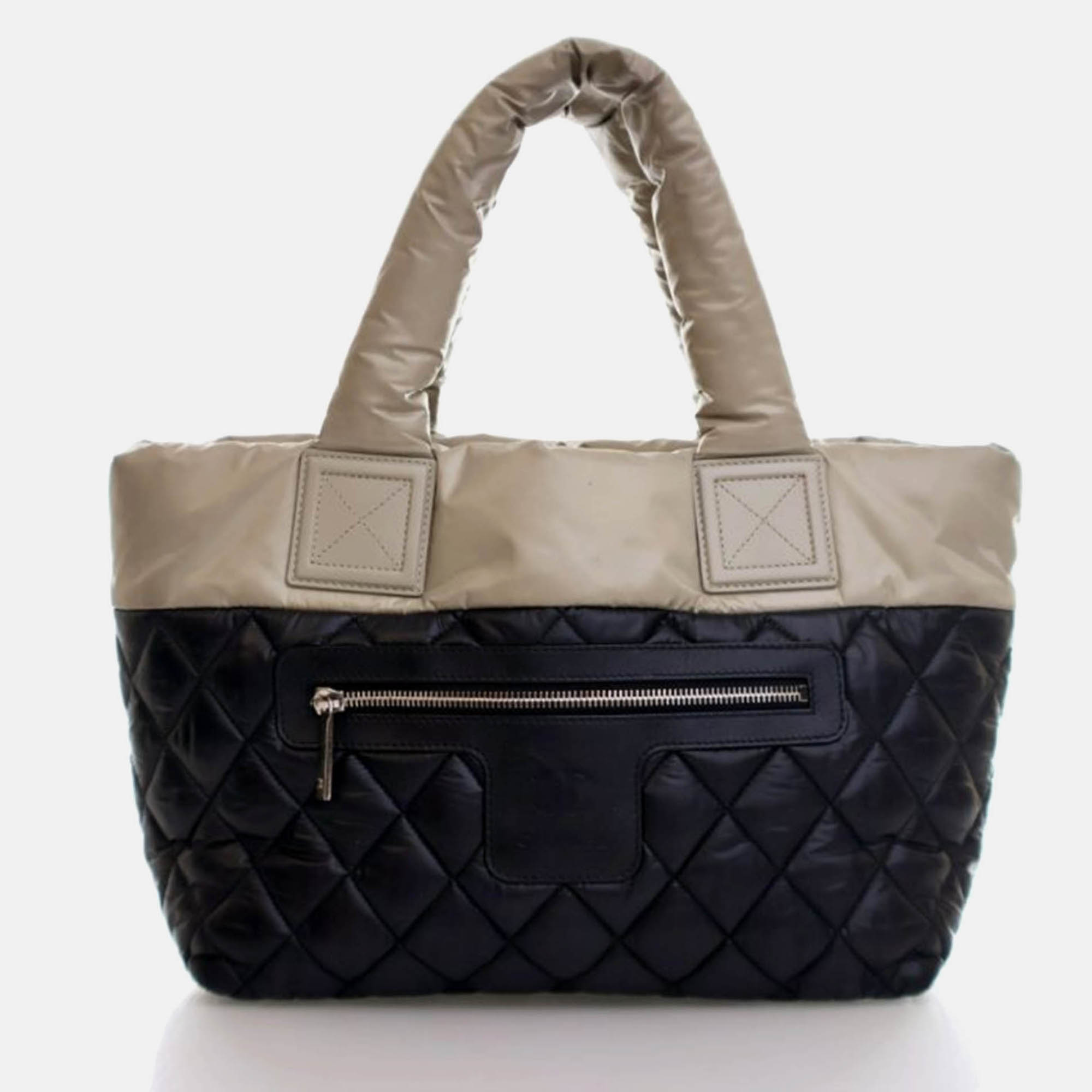 

Chanel Green Nylon Coco Cocoon Tote Bag, Black