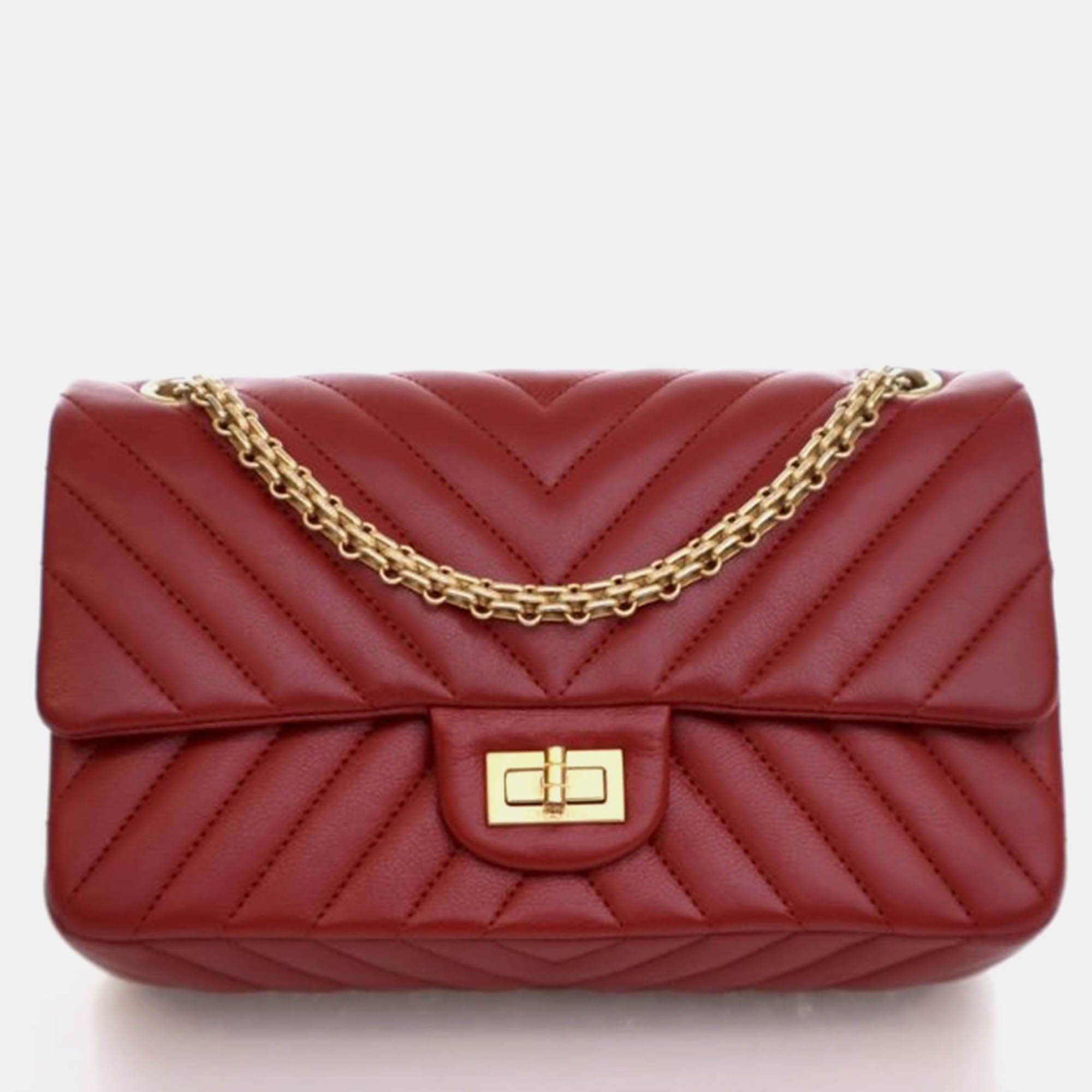 

Chanel Reissue 225 Medium Red Calfskin Flap Bag