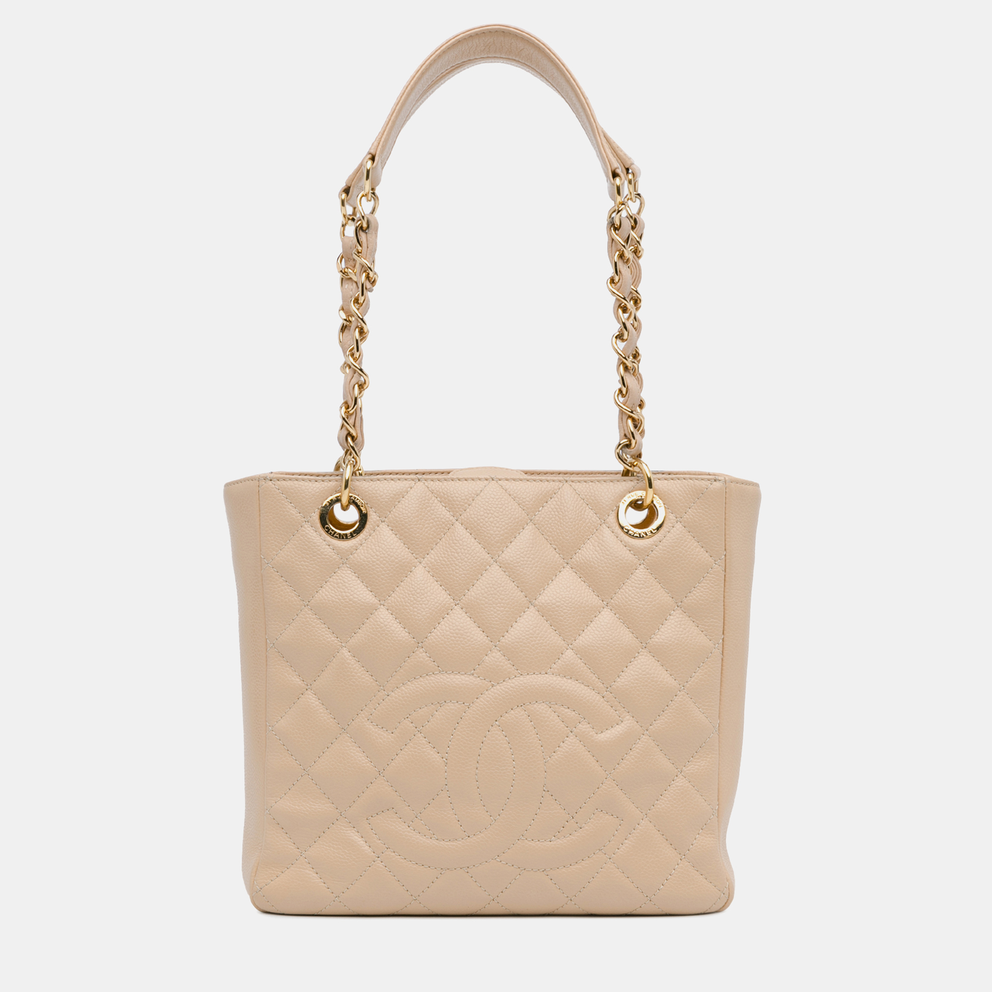 

Chanel Caviar Petite Shopping Tote, Brown