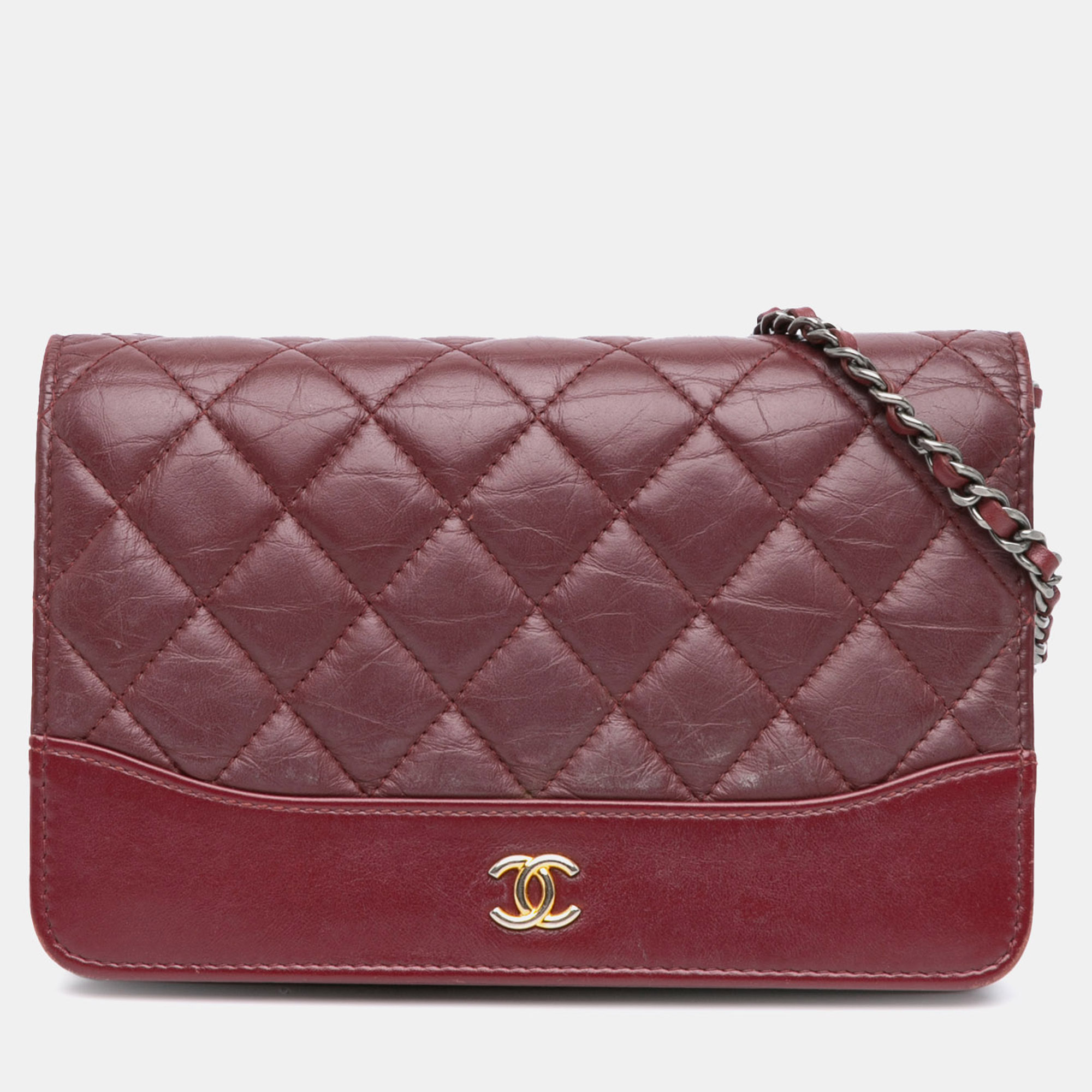 

Chanel Red Quilted Aged Calfskin Gabrielle Wallet on Chain