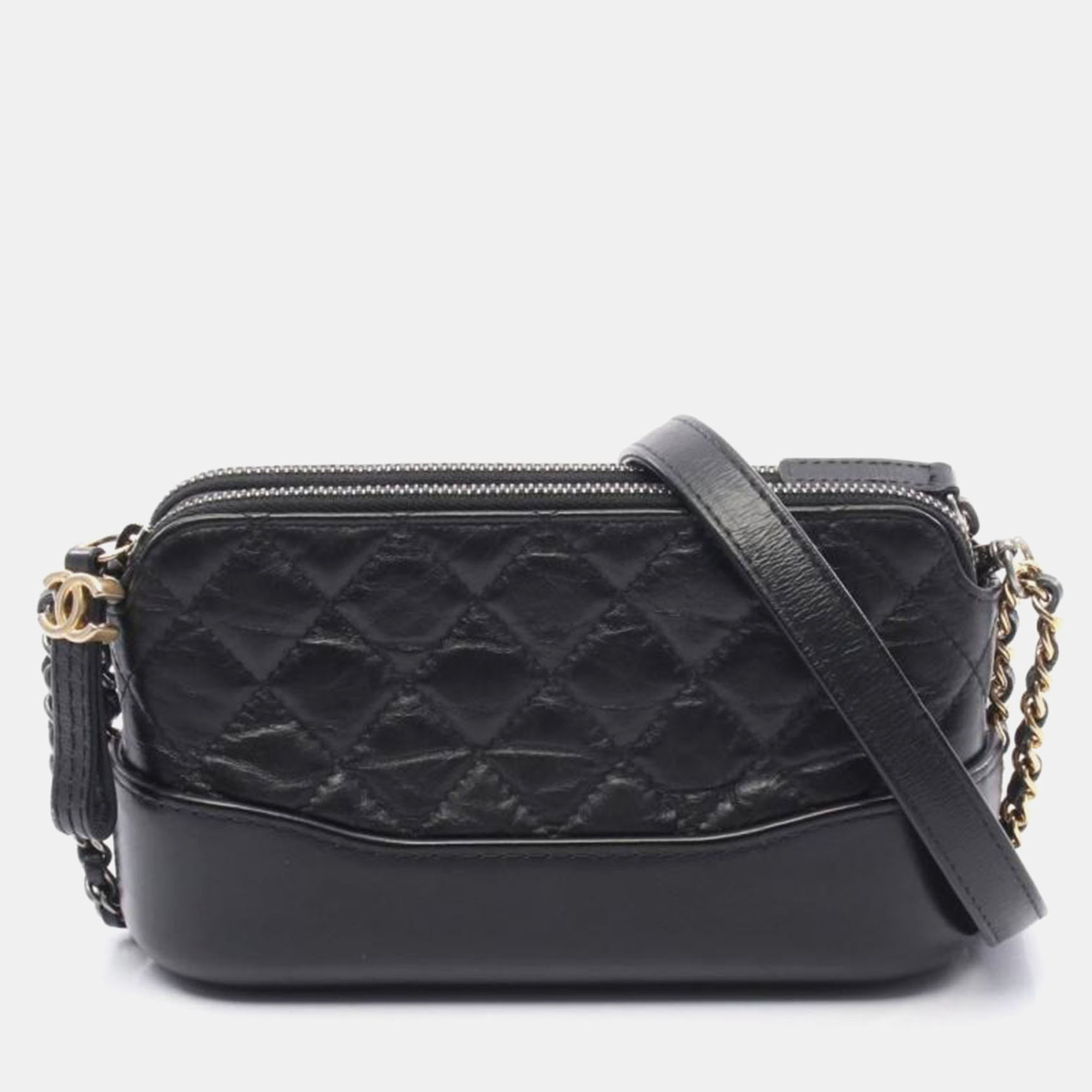 

Chanel Gabrielle Black Leather Shoulder Bag