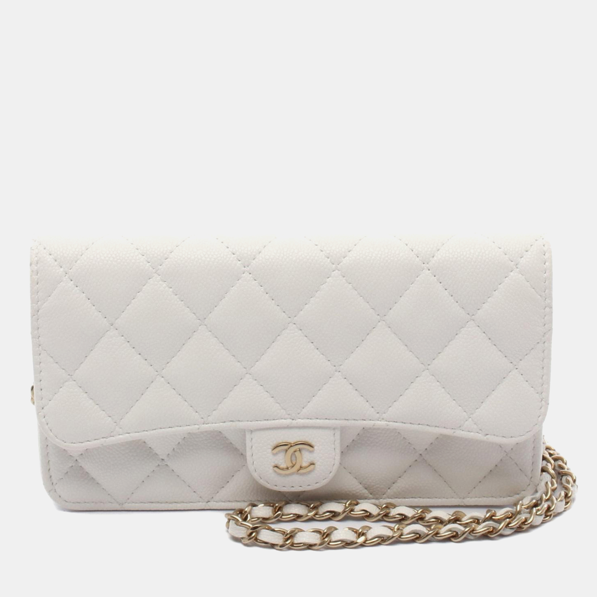 

Chanel White Calfskin Wallet on Chain