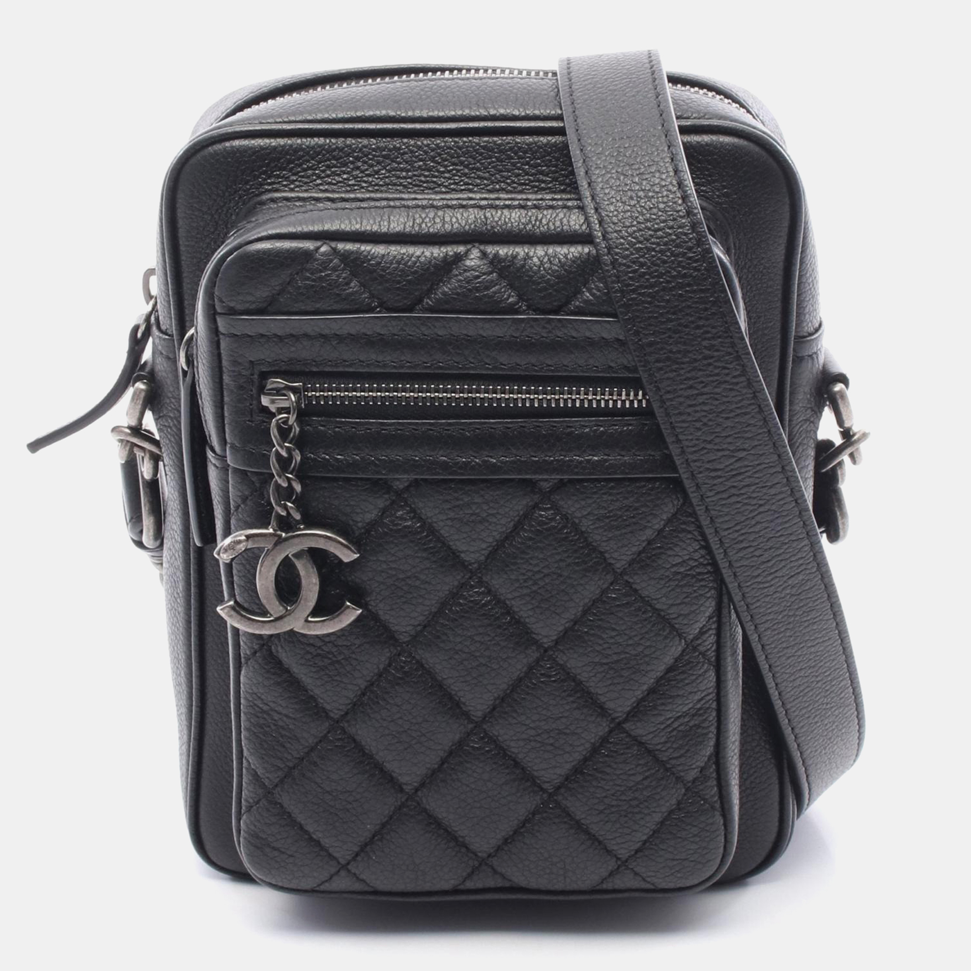 

Chanel Black Leather Crossbody Shoulder Bag