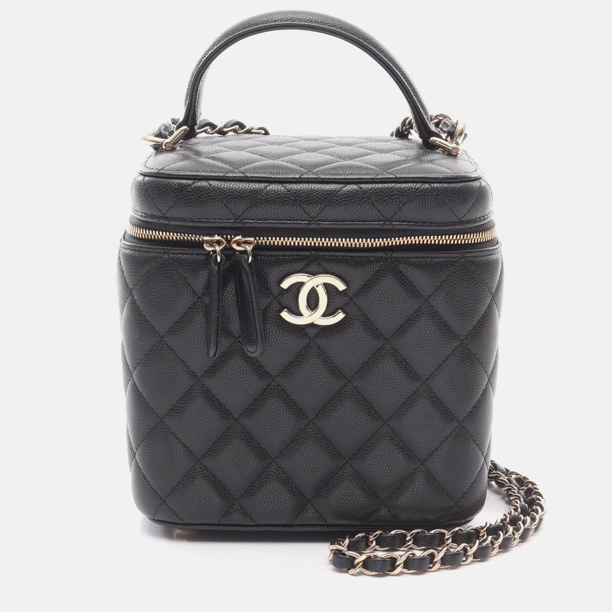 

Chanel Matelasse Crossbody Chain Shoulder Bag Calfskin Black