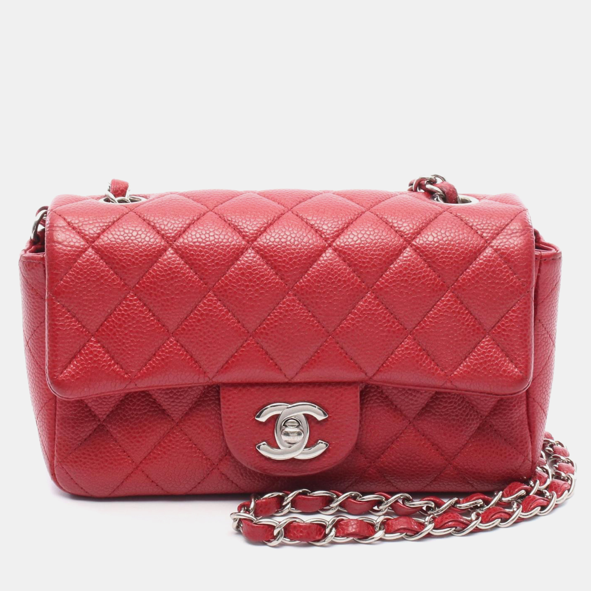 

Chanel Mini Matelasse 20 Crossbody Chain Shoulder Bag Calfskin Red Shw