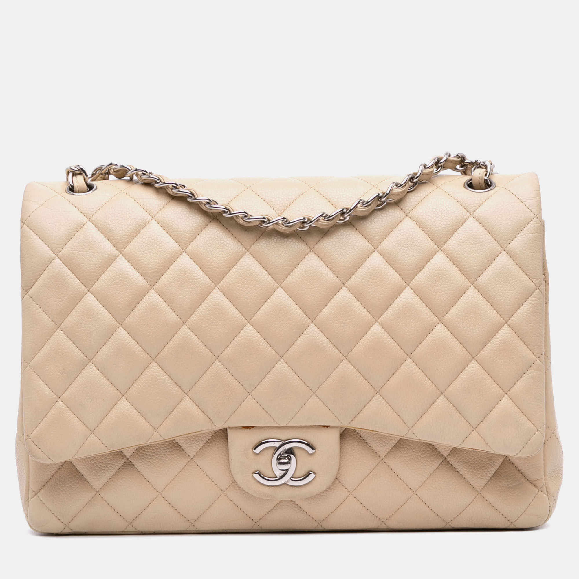

Chanel Brown Maxi Classic Caviar Double Flap