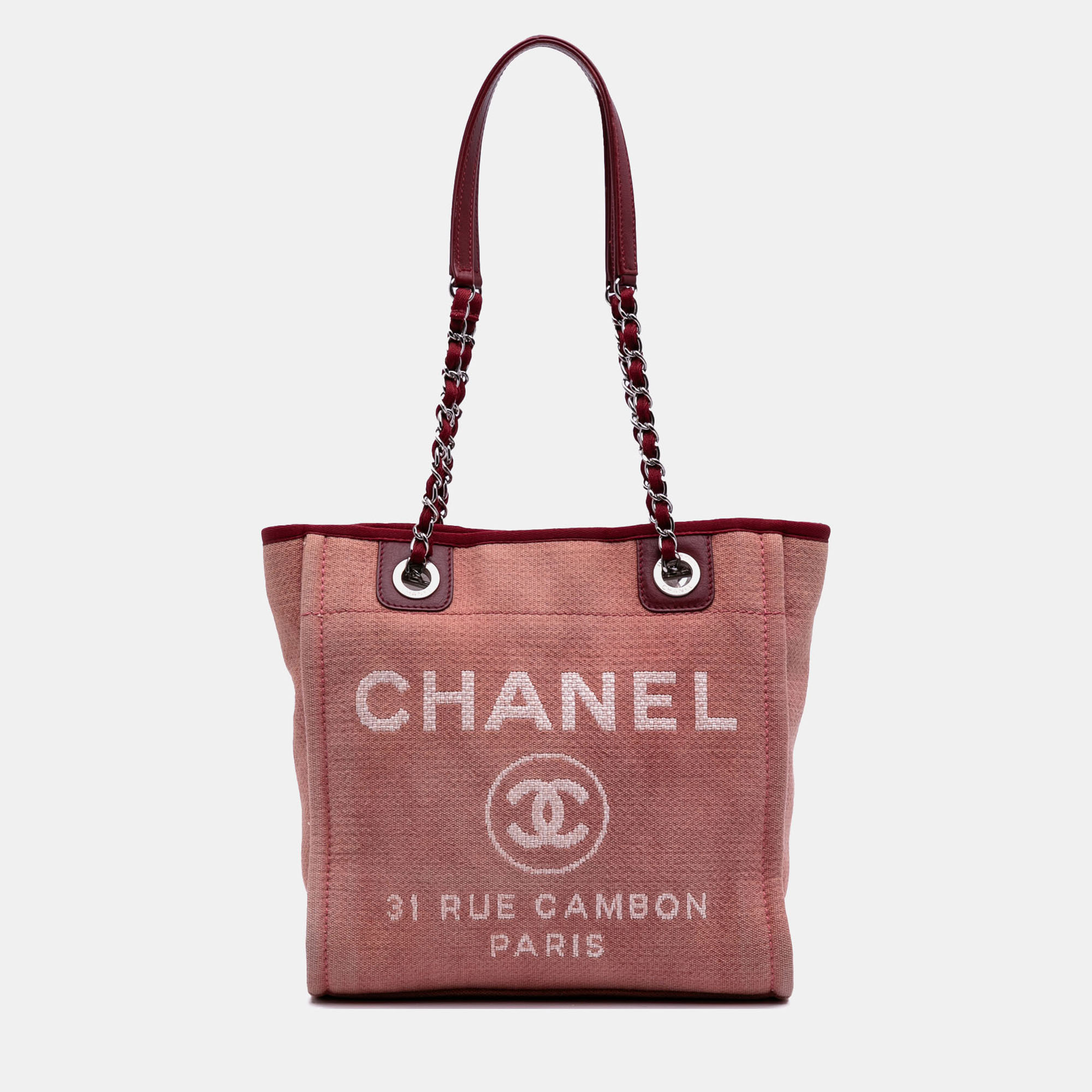 

Chanel Red Mini Canvas Deauville Tote