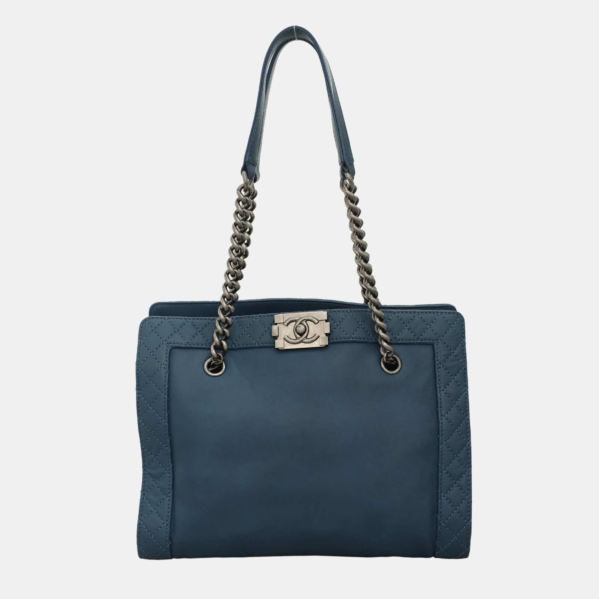 

Chanel Reverso Boy Tote Bag, Blue