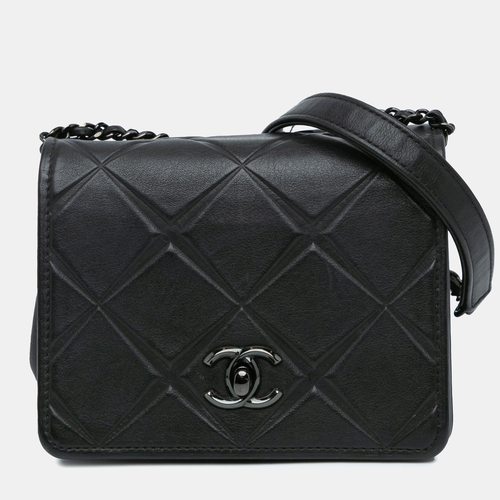 

Chanel Black Mini Calfskin Propeller Flap