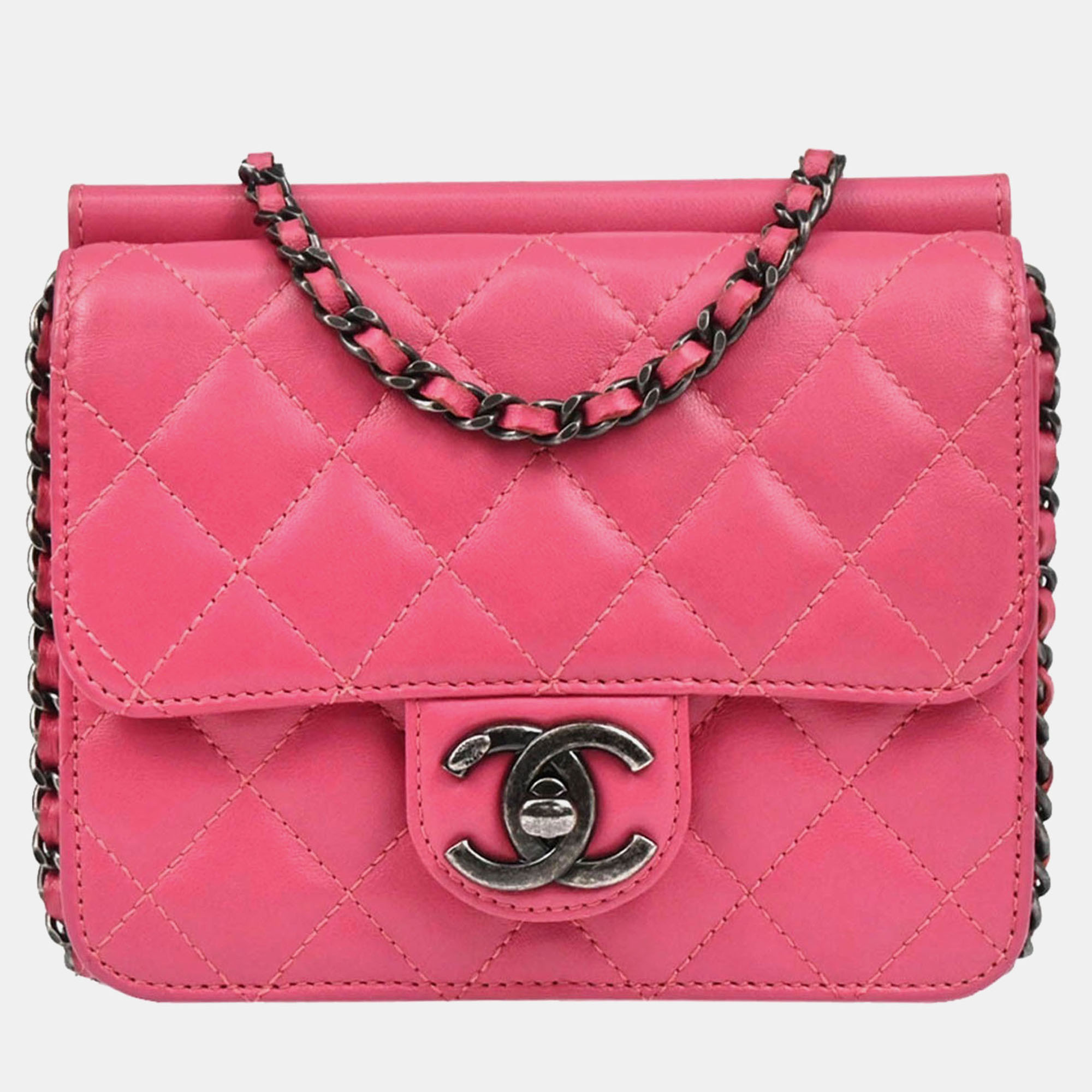 

Chanel CC Pink Lambskin Shoulder Bag
