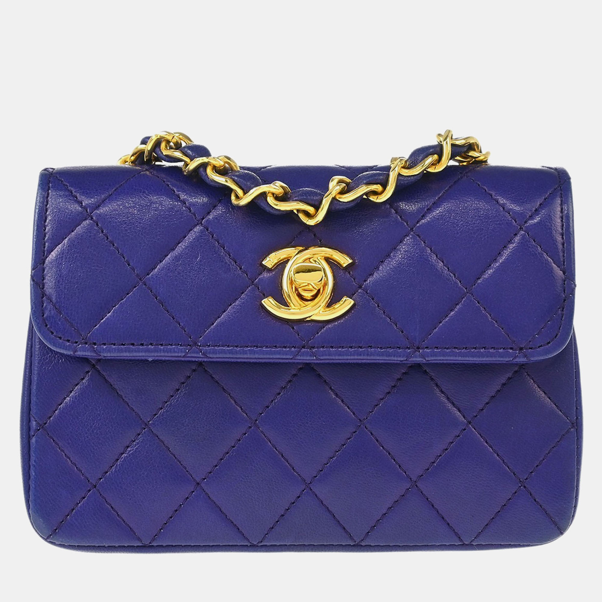 

Chanel CC Lambskin Shoulder Bag, Purple