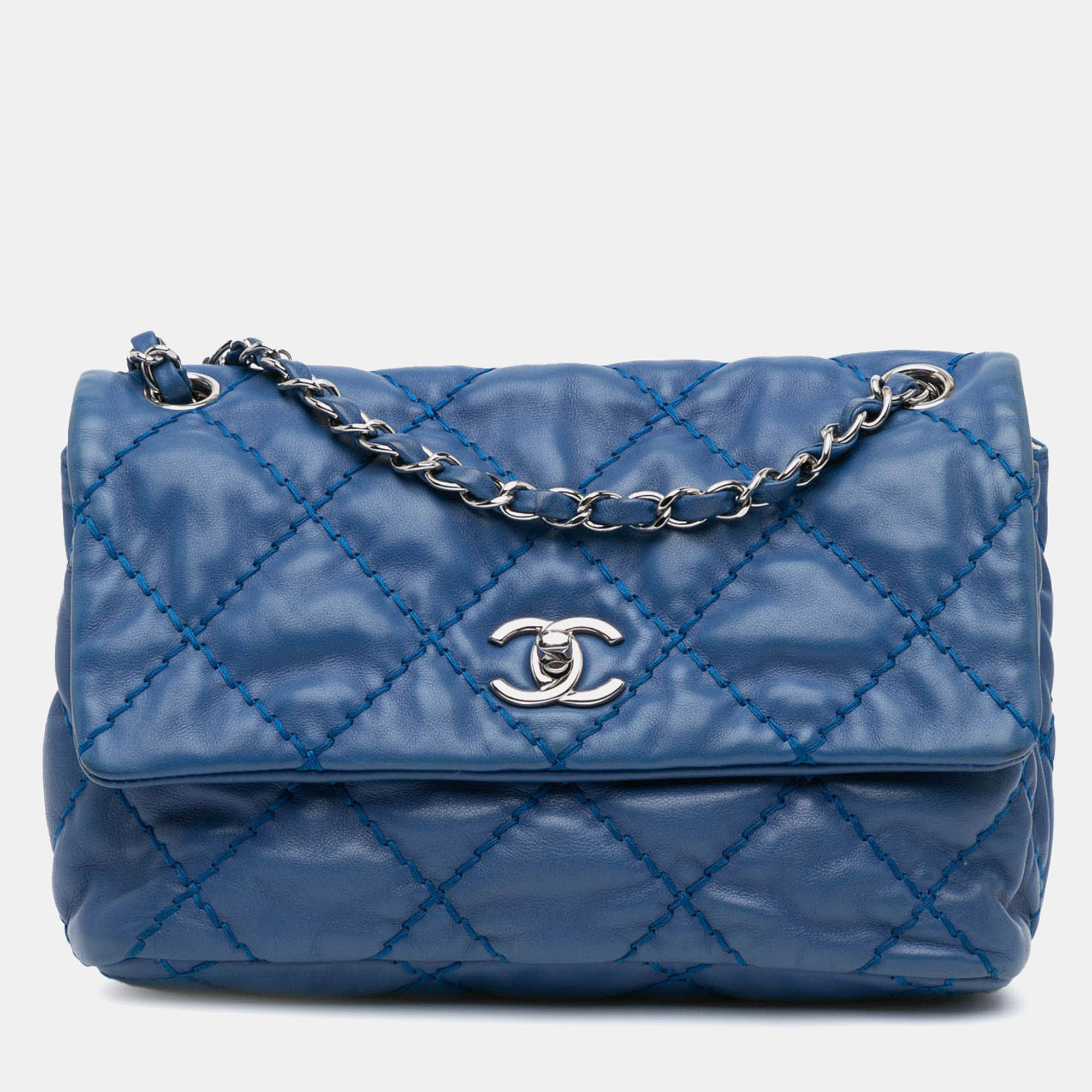 

Chanel Blue Small Calfskin Love Me Tender Flap