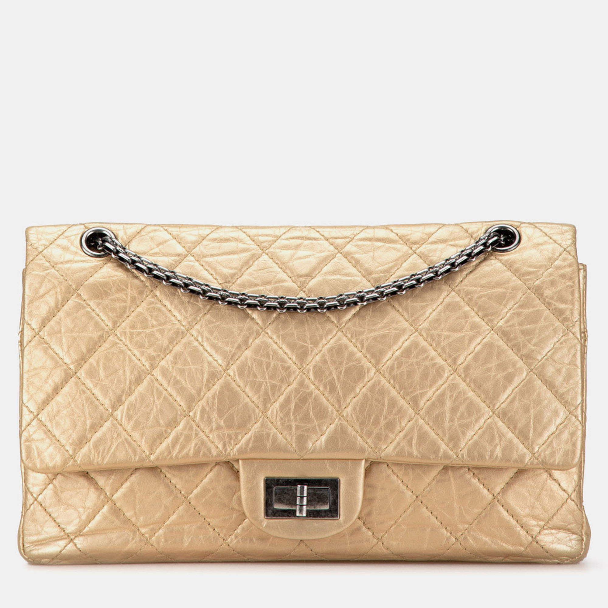 

Chanel Gold Reissue 2.55 Aged Calfskin Double Flap 227