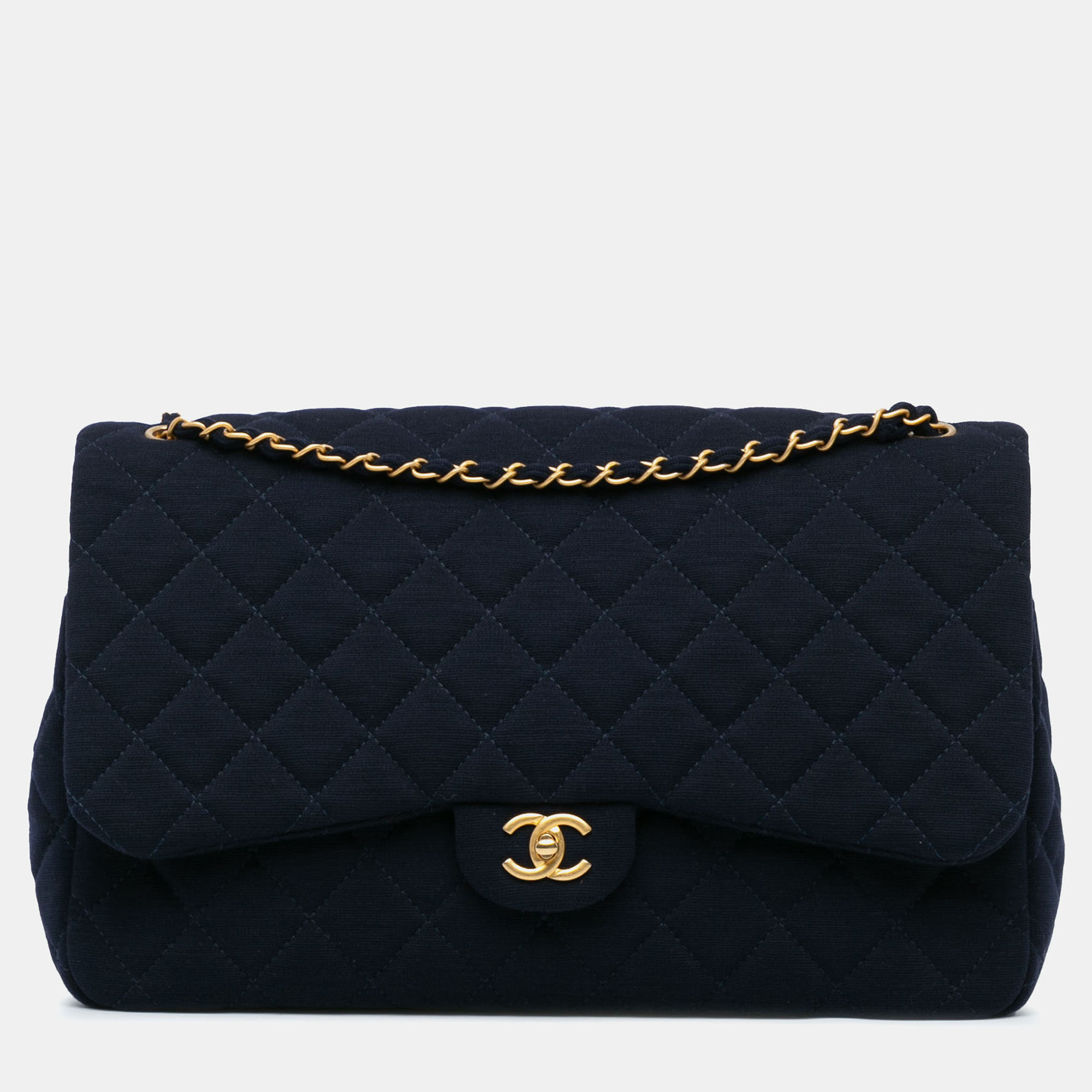 

Chanel Black  Classic Jersey Single Flap