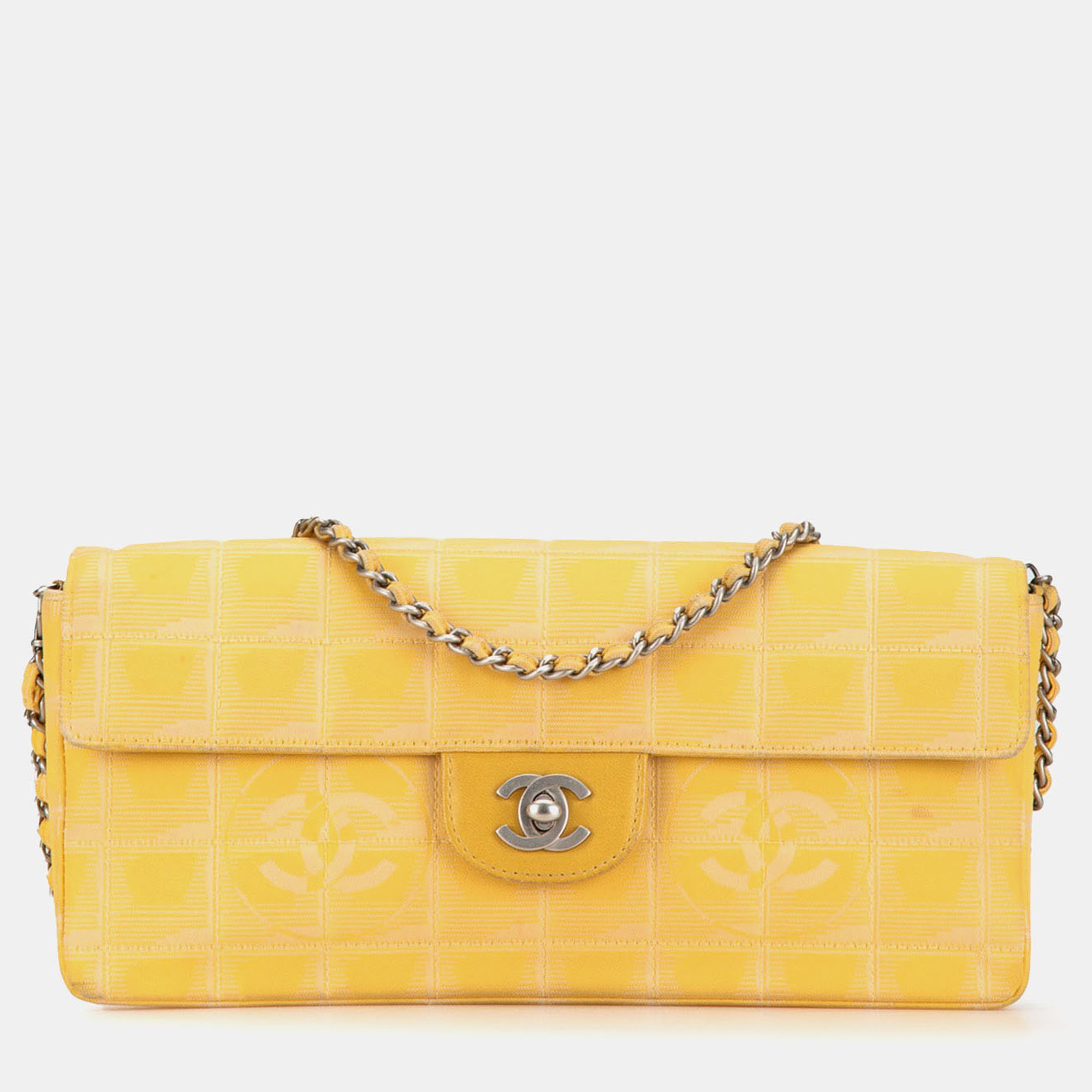 

Chanel Yellow New Travel Line Nylon East West Flap