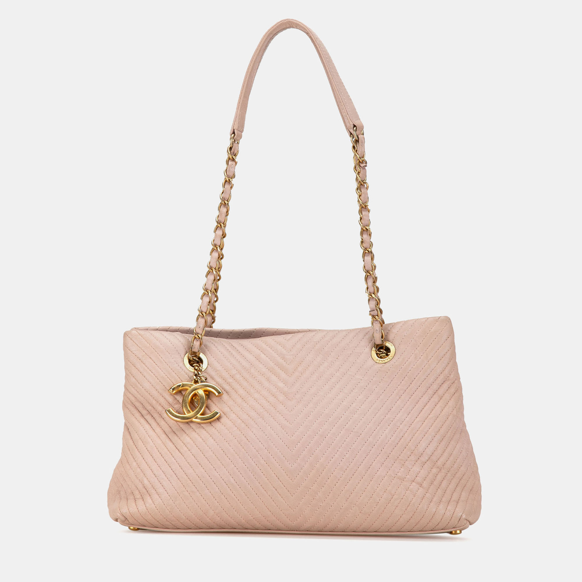 

Chanel Pink Large Chevron Calfskin Surpique Tote
