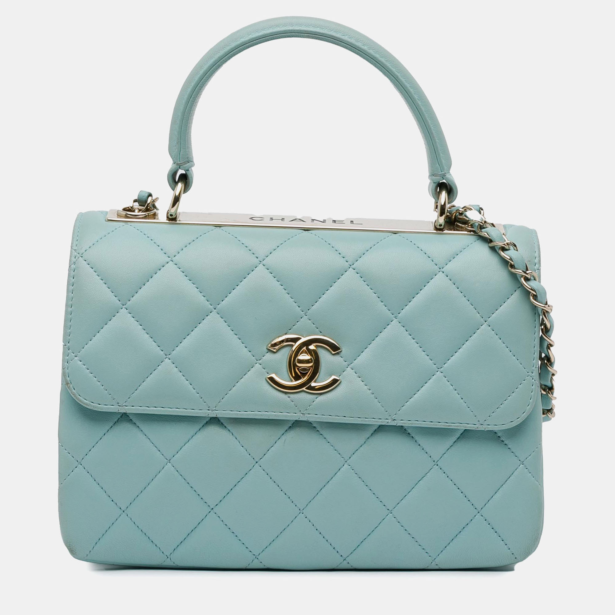 

Chanel Blue Small Quilted Lambskin Trendy CC Flap Bag