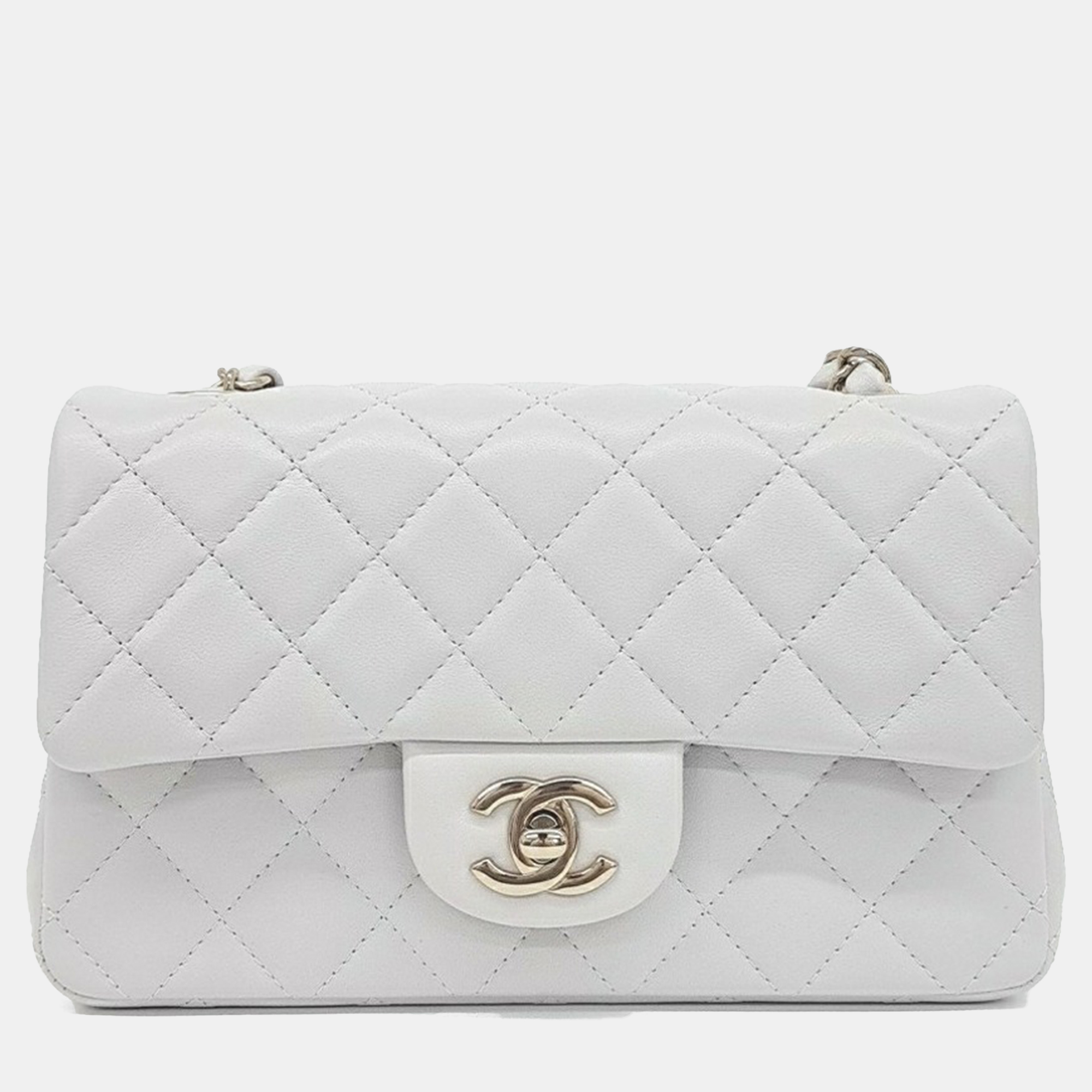 

Chanel Grey Leather Classic New Mini Crossbody Bag
