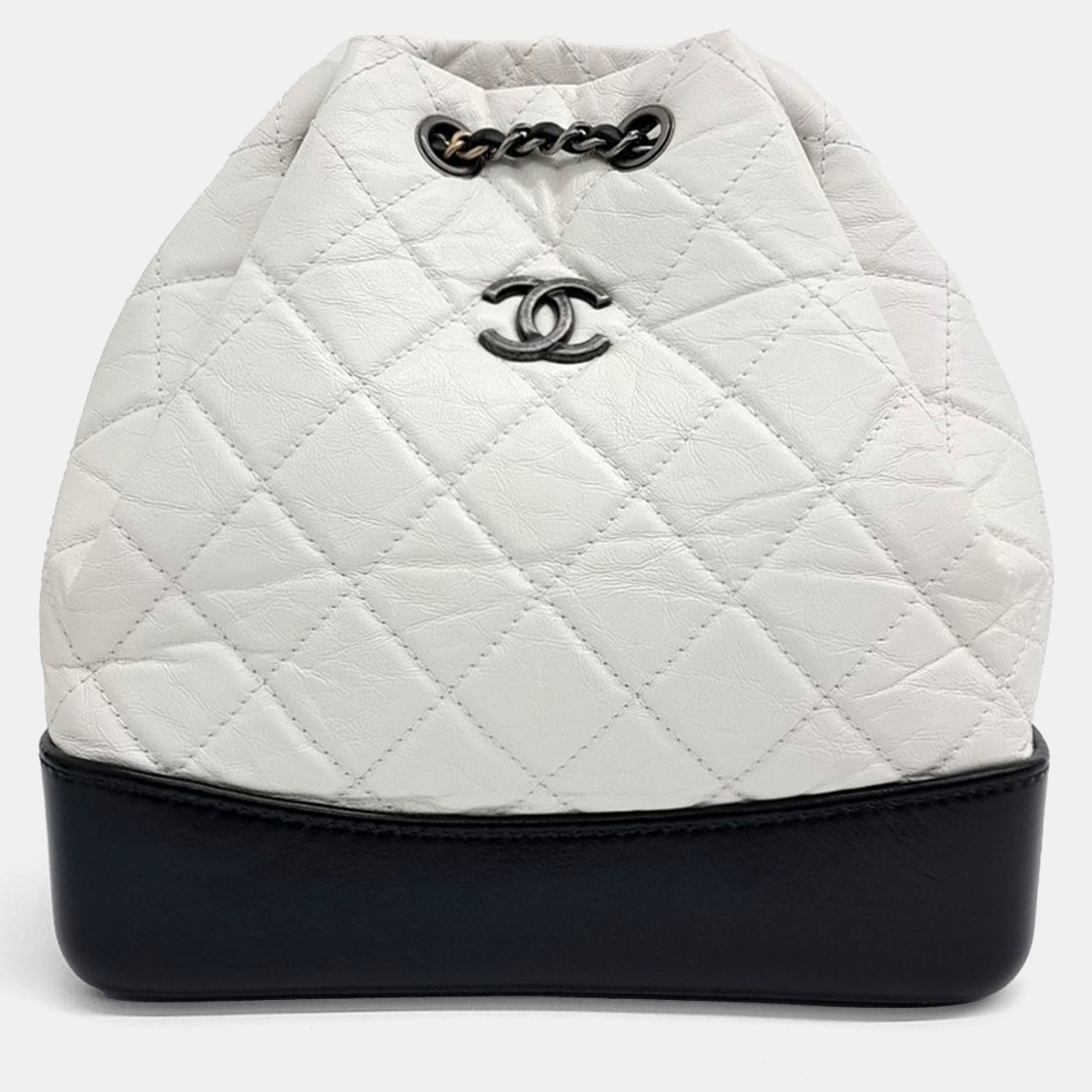 

Chanel Black/White Leather Small Gabrielle Backpack