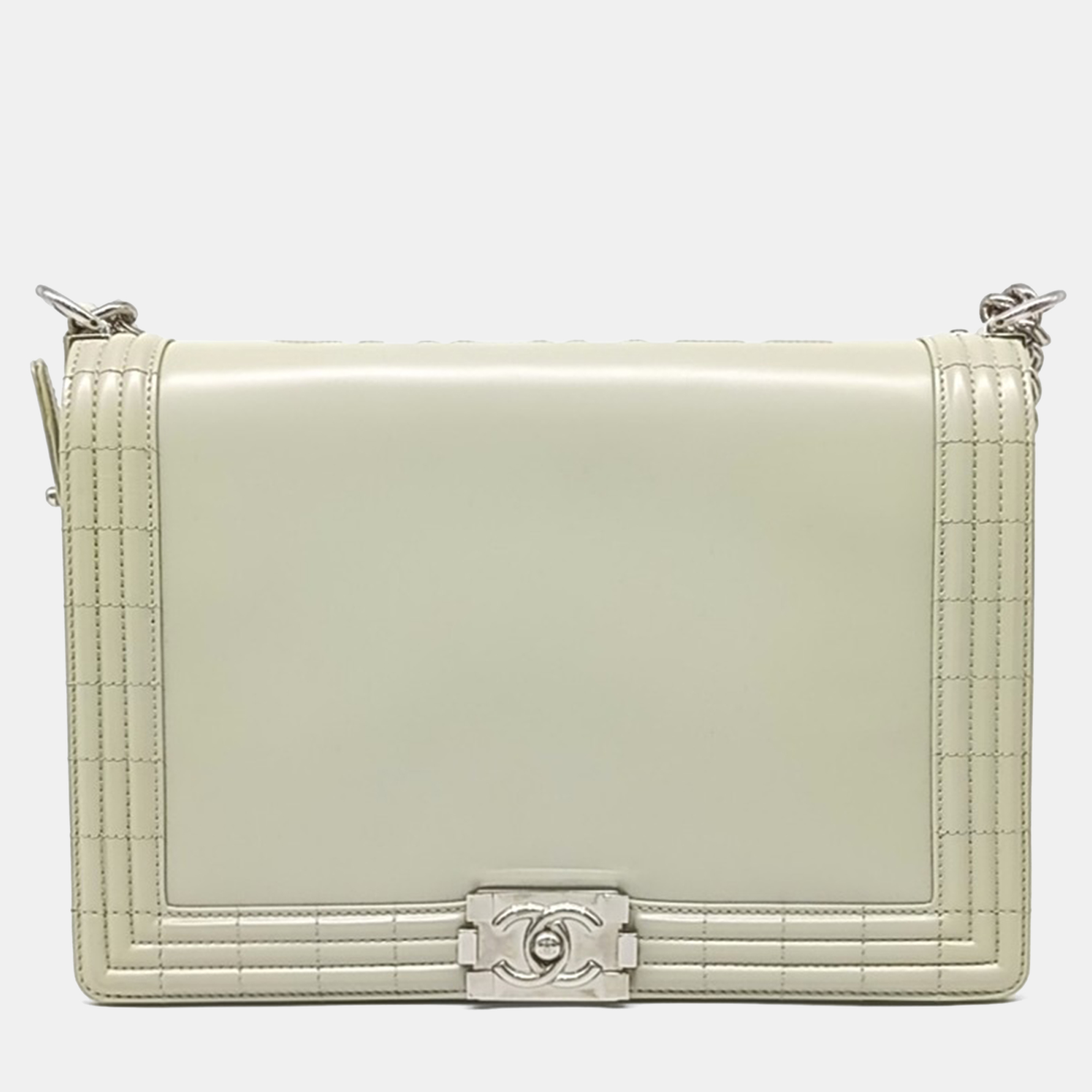

Chanel Green Leather Boy Bag Large
