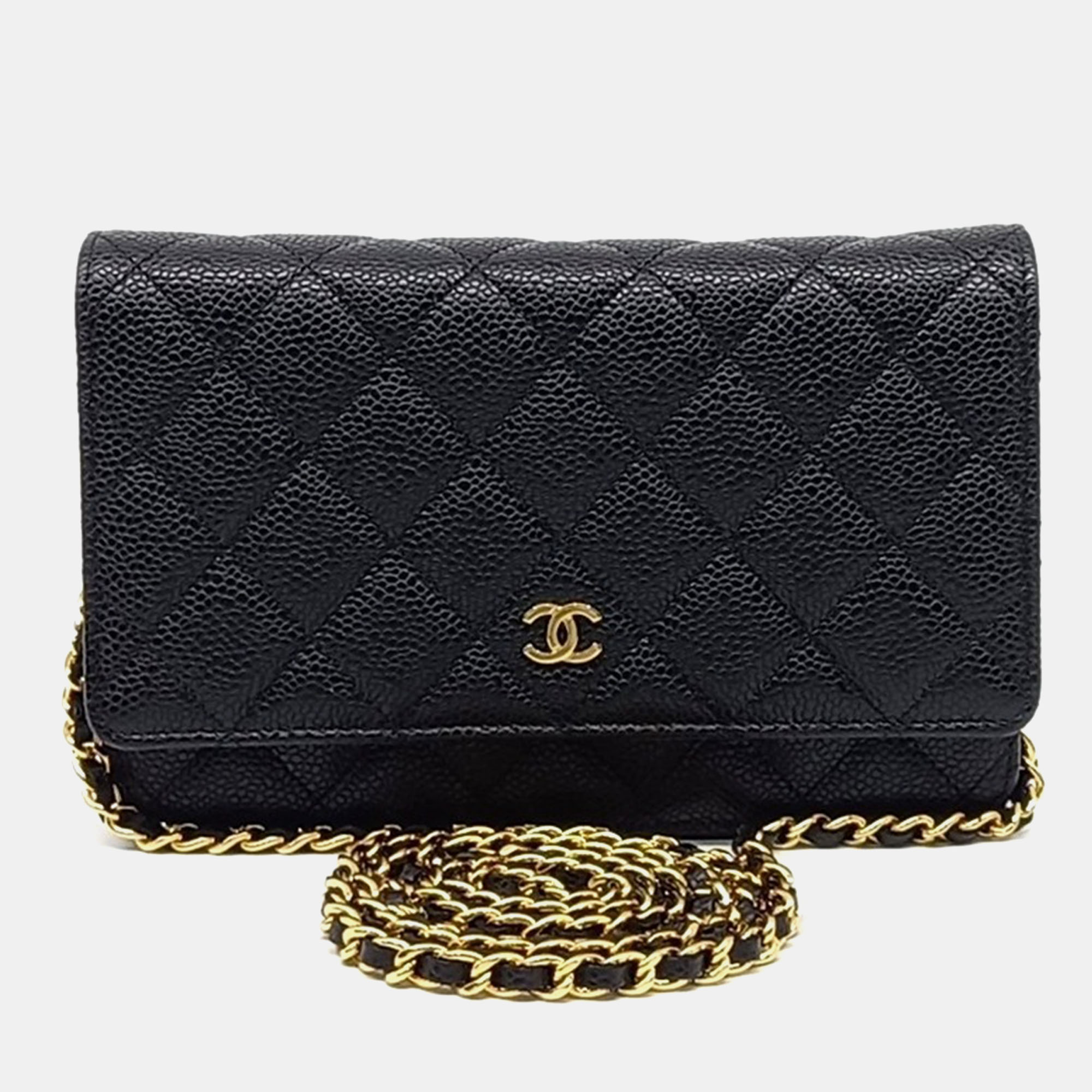 

Chanel Black Leather Caviar WOC Crossbody Bag