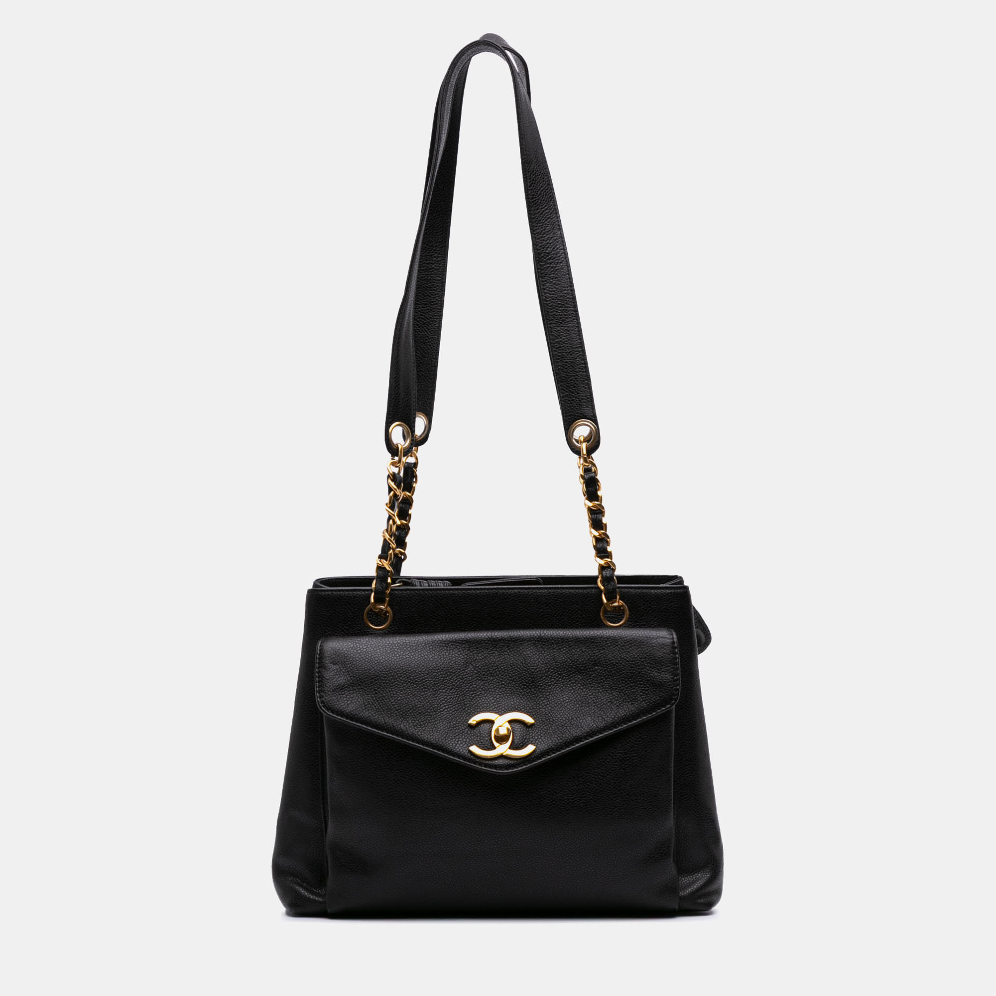 

Chanel Black CC Caviar Shoulder Bag