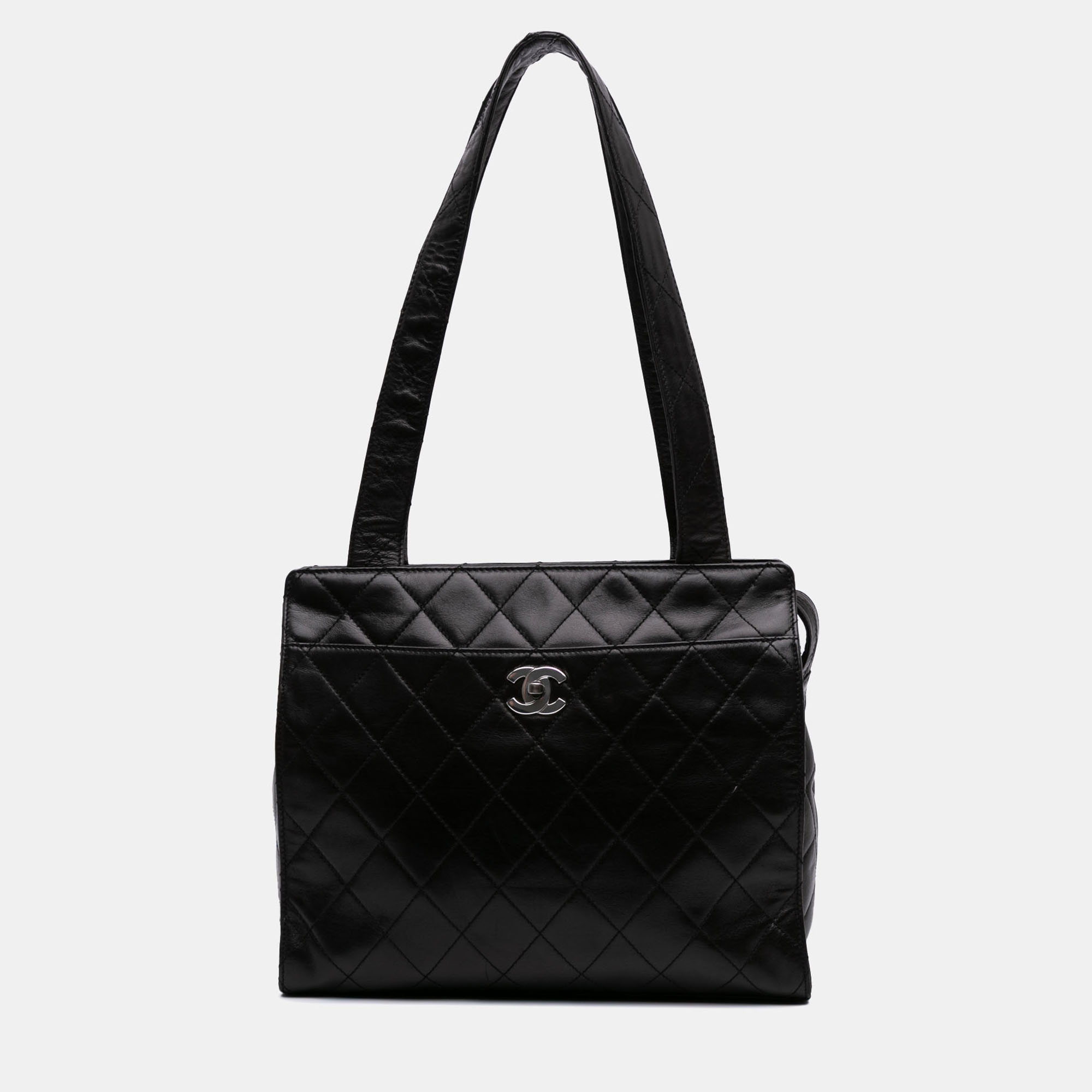 

Chanel Black CC Quilted Lambskin Shoulder Bag