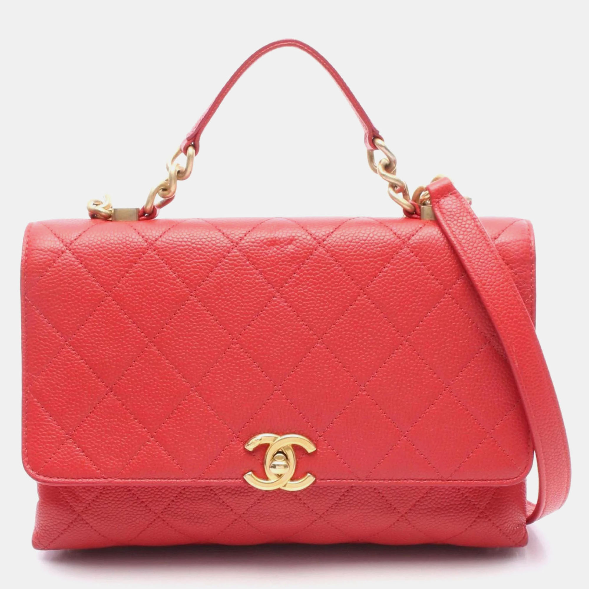 

Chanel Business Affinity Red Leather Shoulder Bag