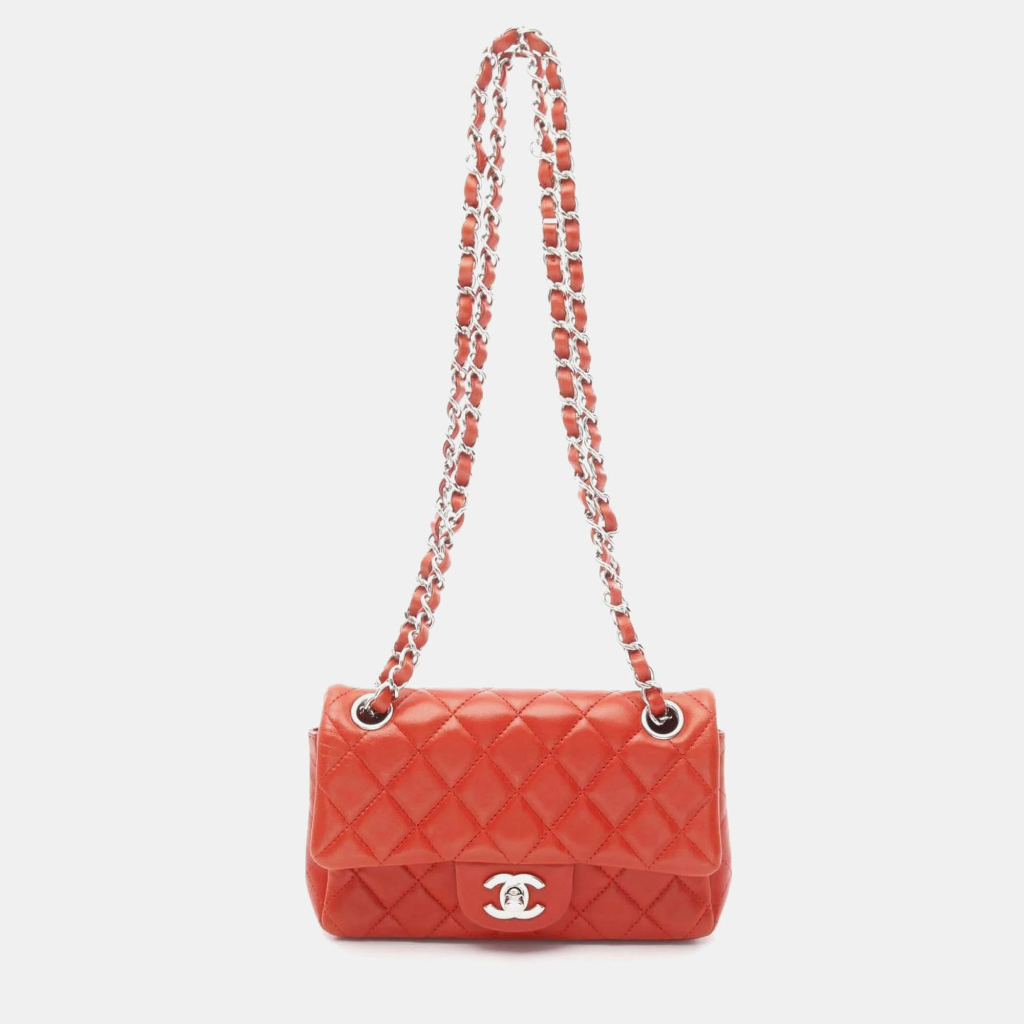 

Chanel Red Lambskin Shoulder Bag