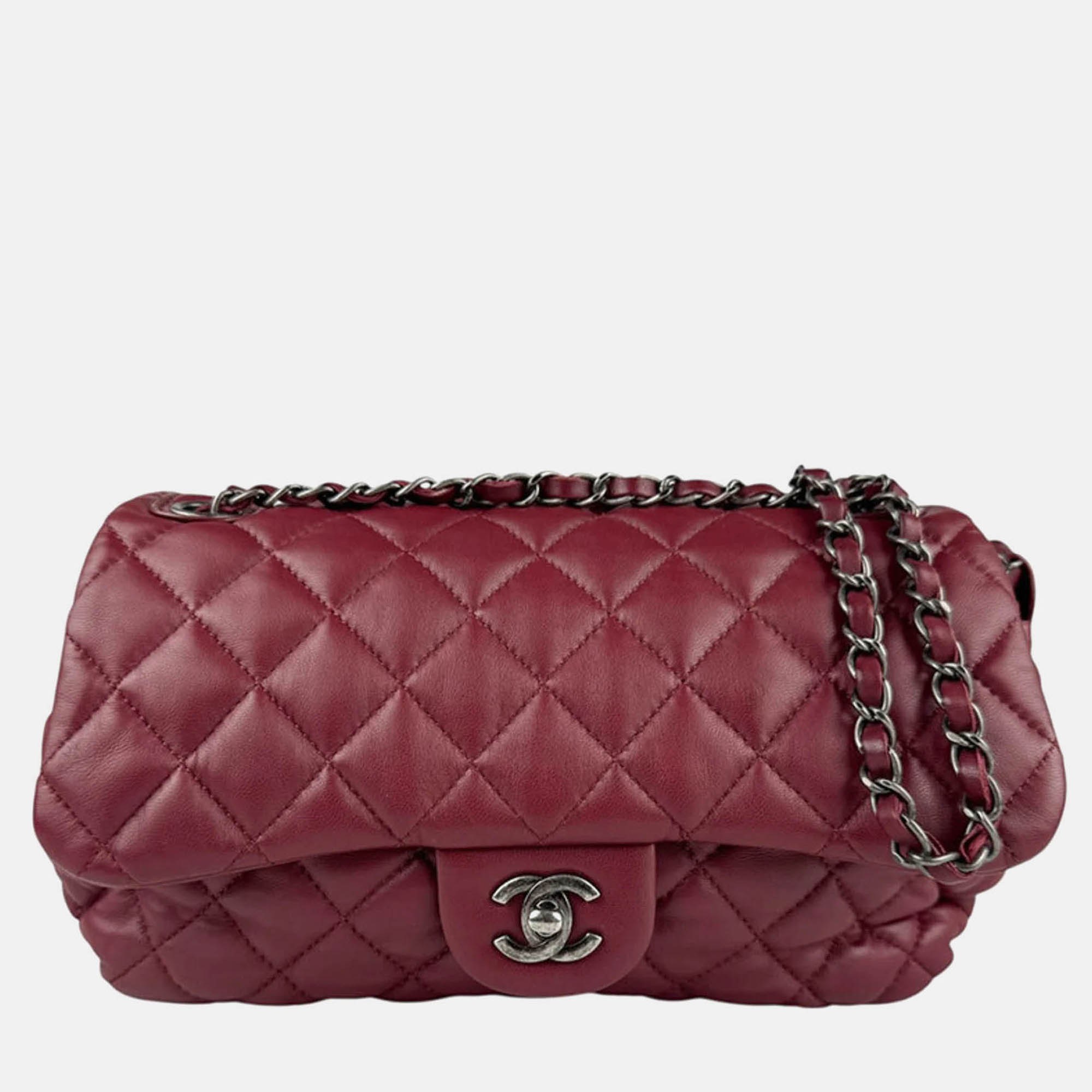 

Chanel Matelasse Burgundy Leather Metal Shoulder Bag
