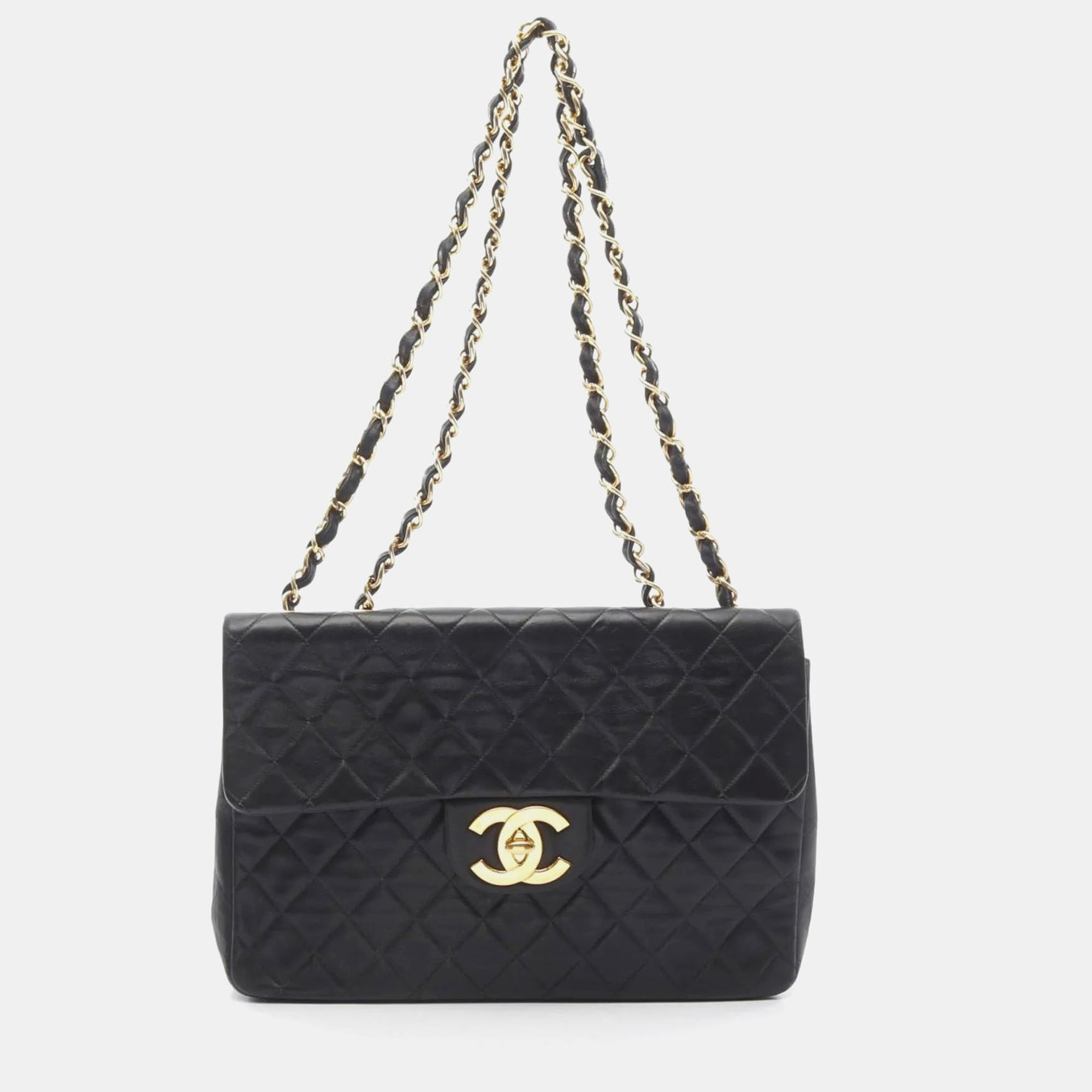 

Chanel Deca Matelasse Black Lambskin Shoulder Bag